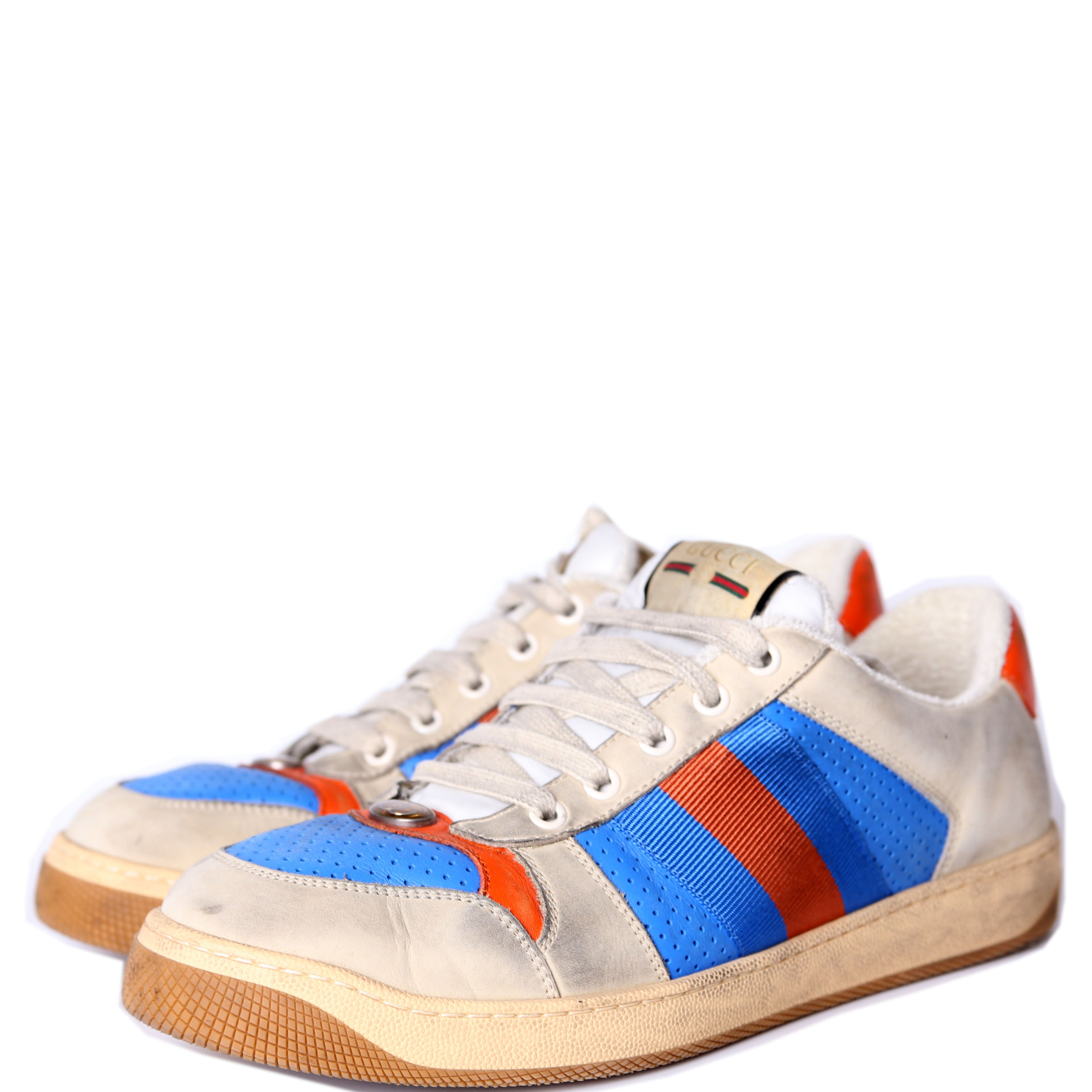 Gucci Screener Distressed Sneakers Men's Size 37.5