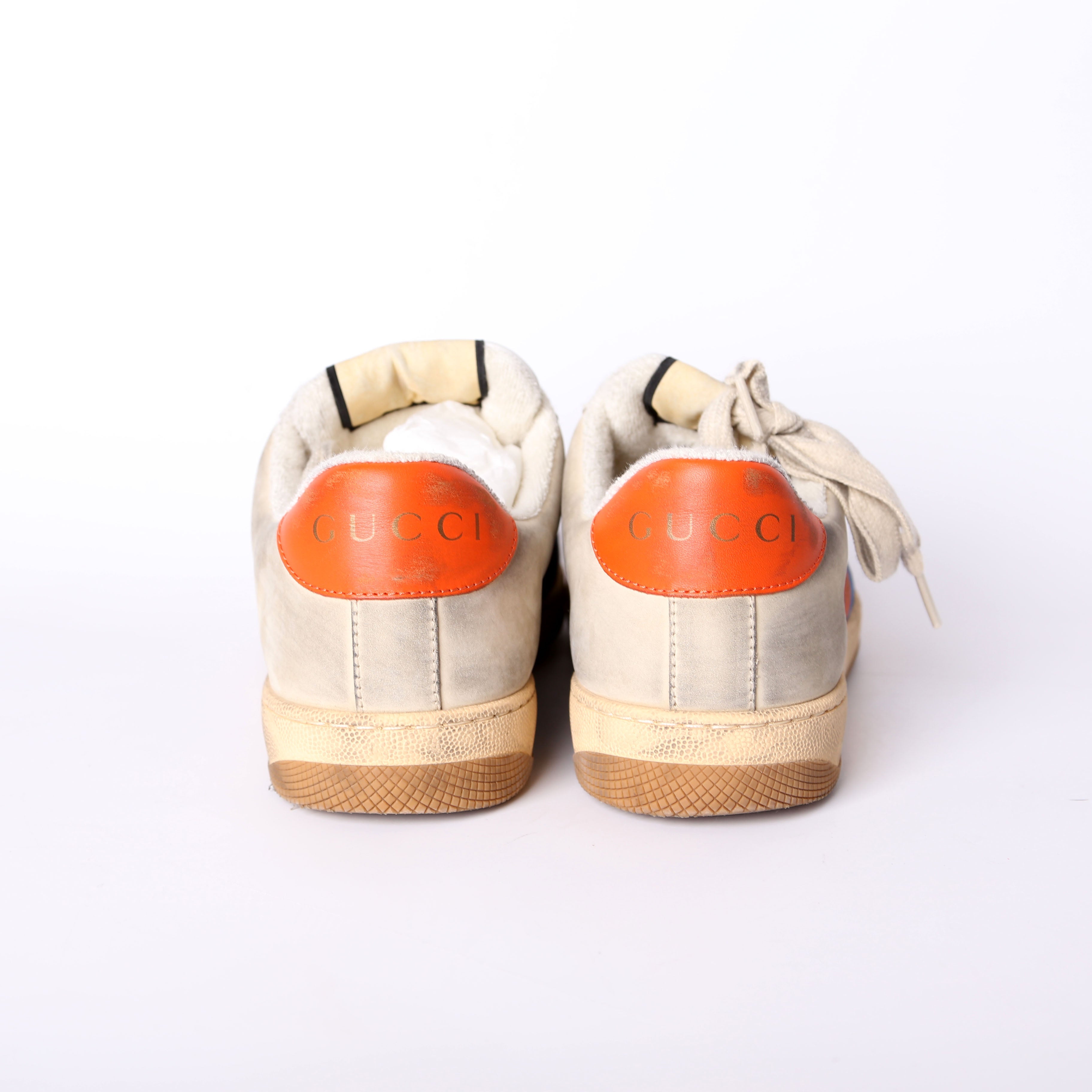Gucci Screener Distressed Sneakers Men's Size 37.5