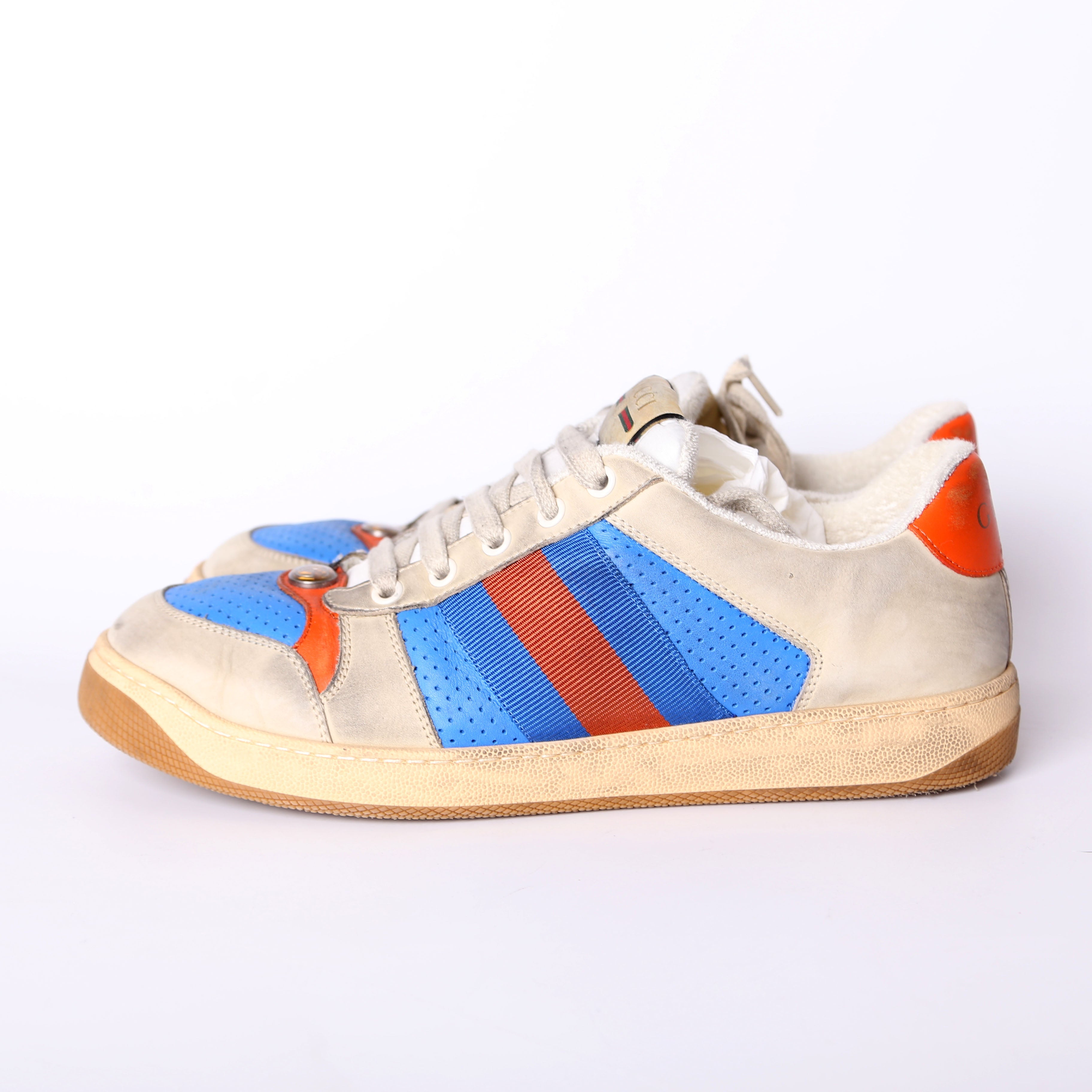 Gucci Screener Distressed Sneakers Men's Size 37.5