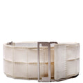 Satin Quilted Logo Belt Size 70 Vintage