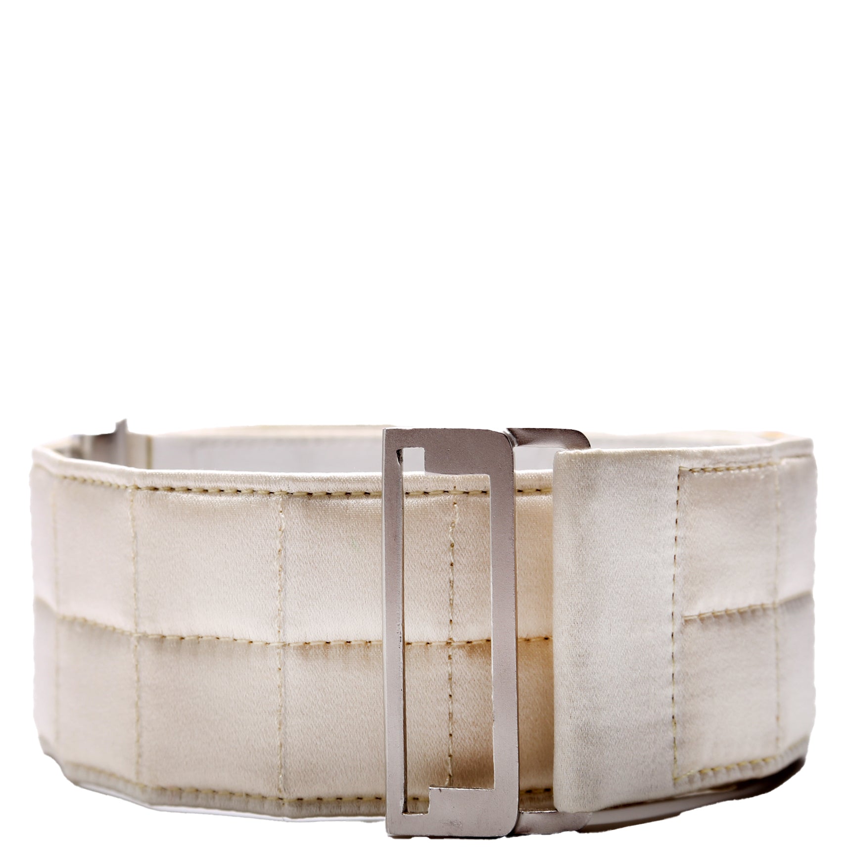 Satin Quilted Logo Belt Size 70 Vintage