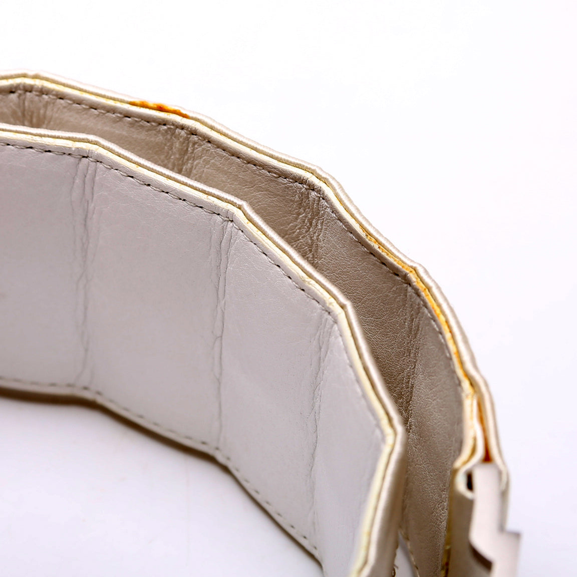 Satin Quilted Logo Belt Size 70 Vintage