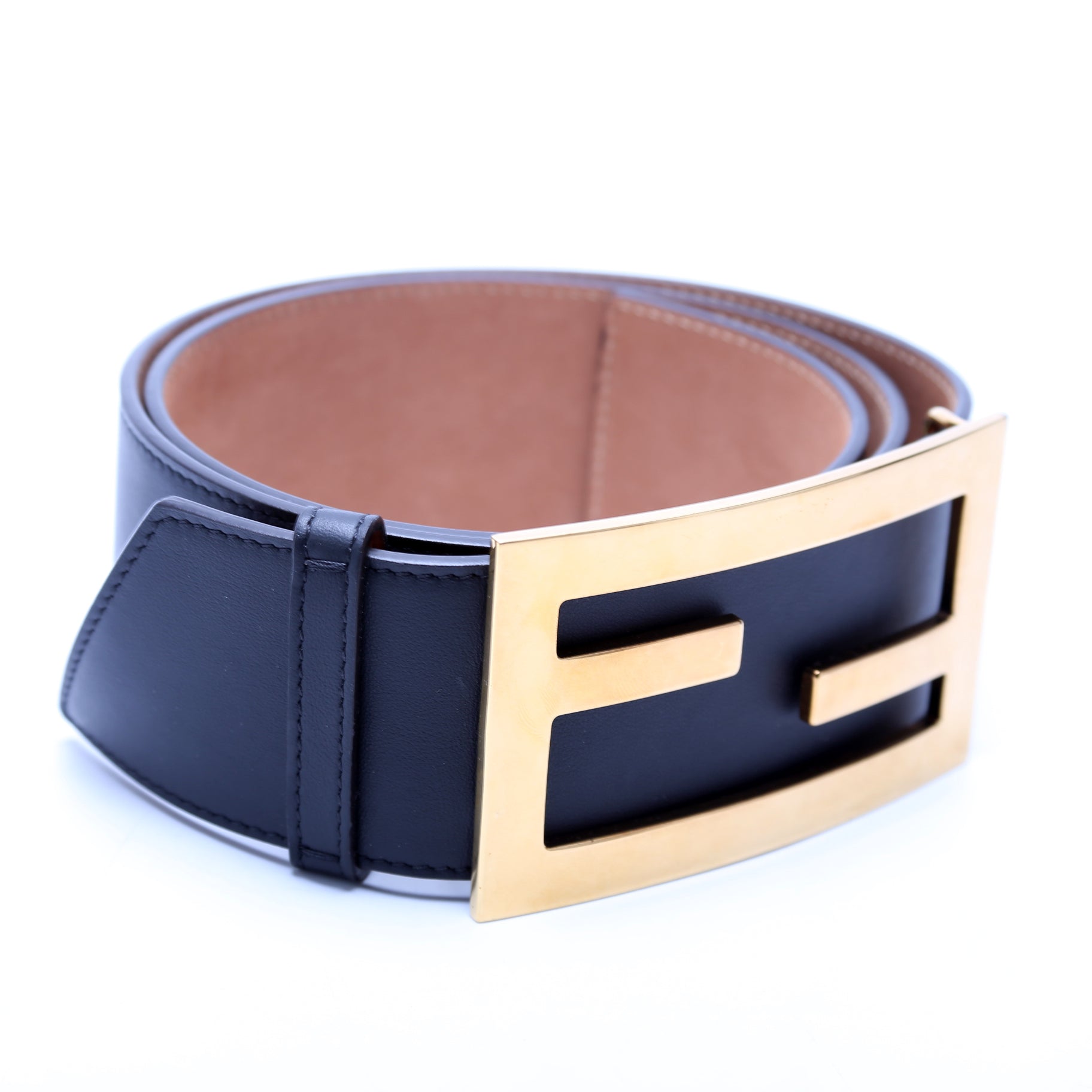FF Buckle Wide Leather Belt 85/34
