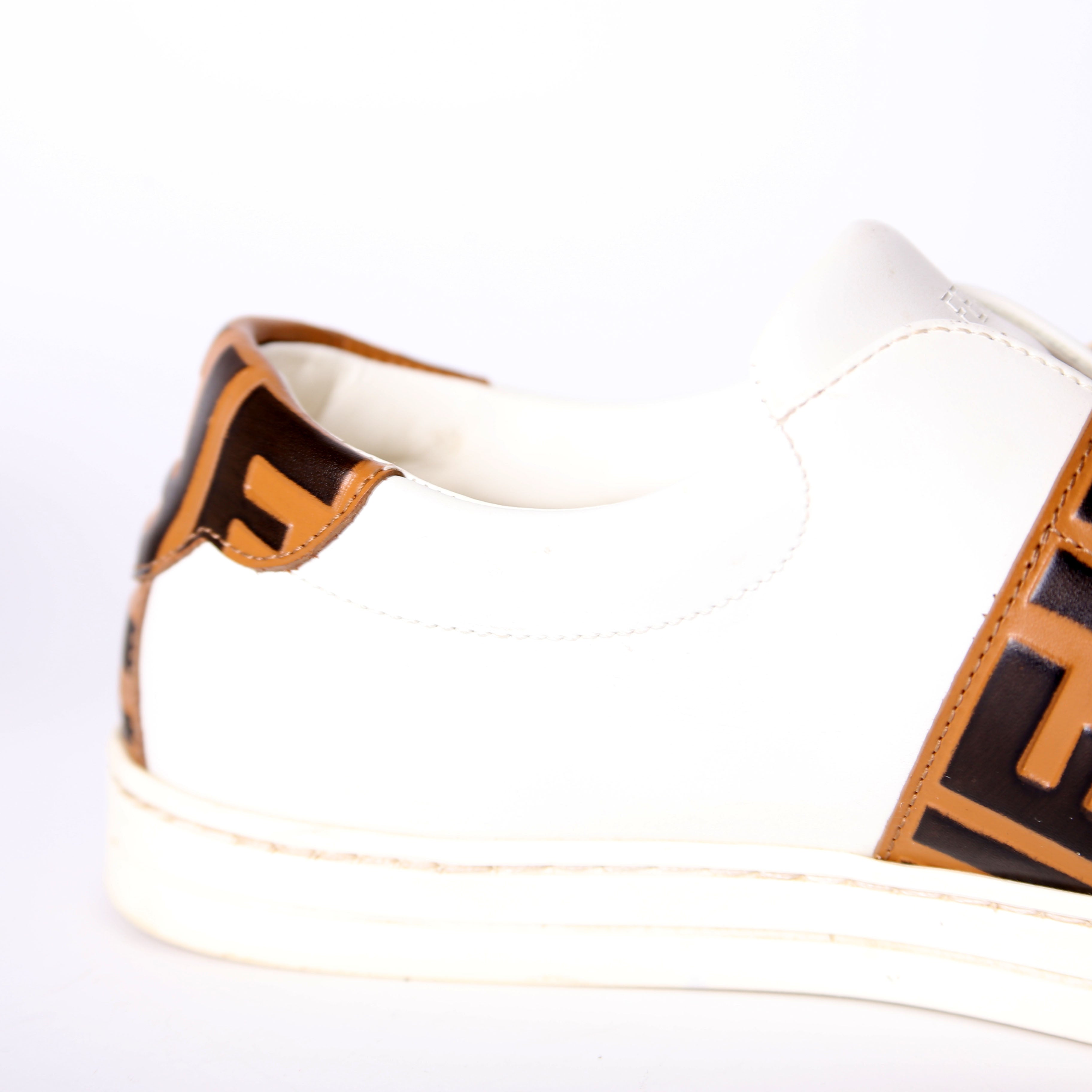 Fendi Pearland Leather Sneakers Size 37.5