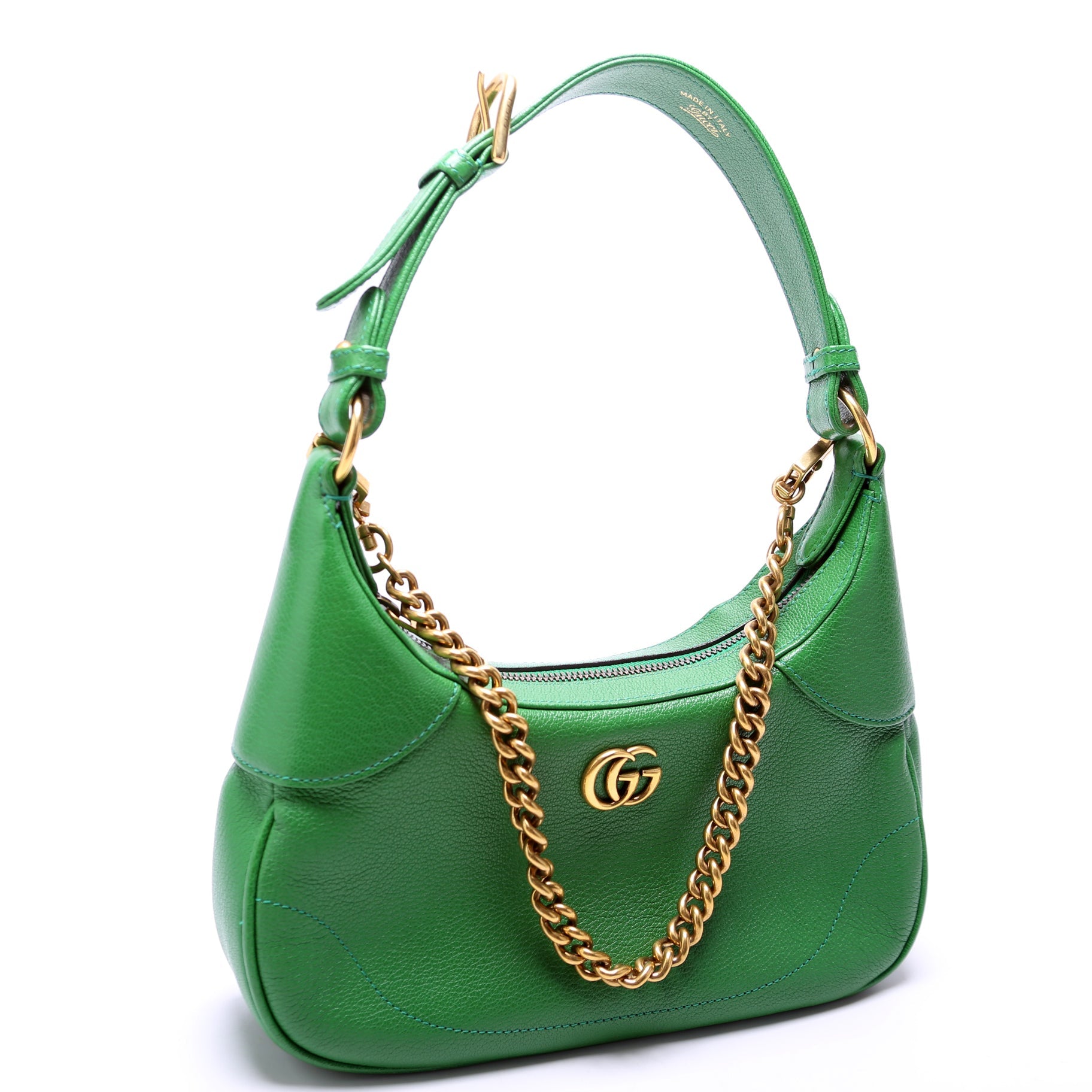 731817 Aphrodite Leather Small Shoulder Bag Green