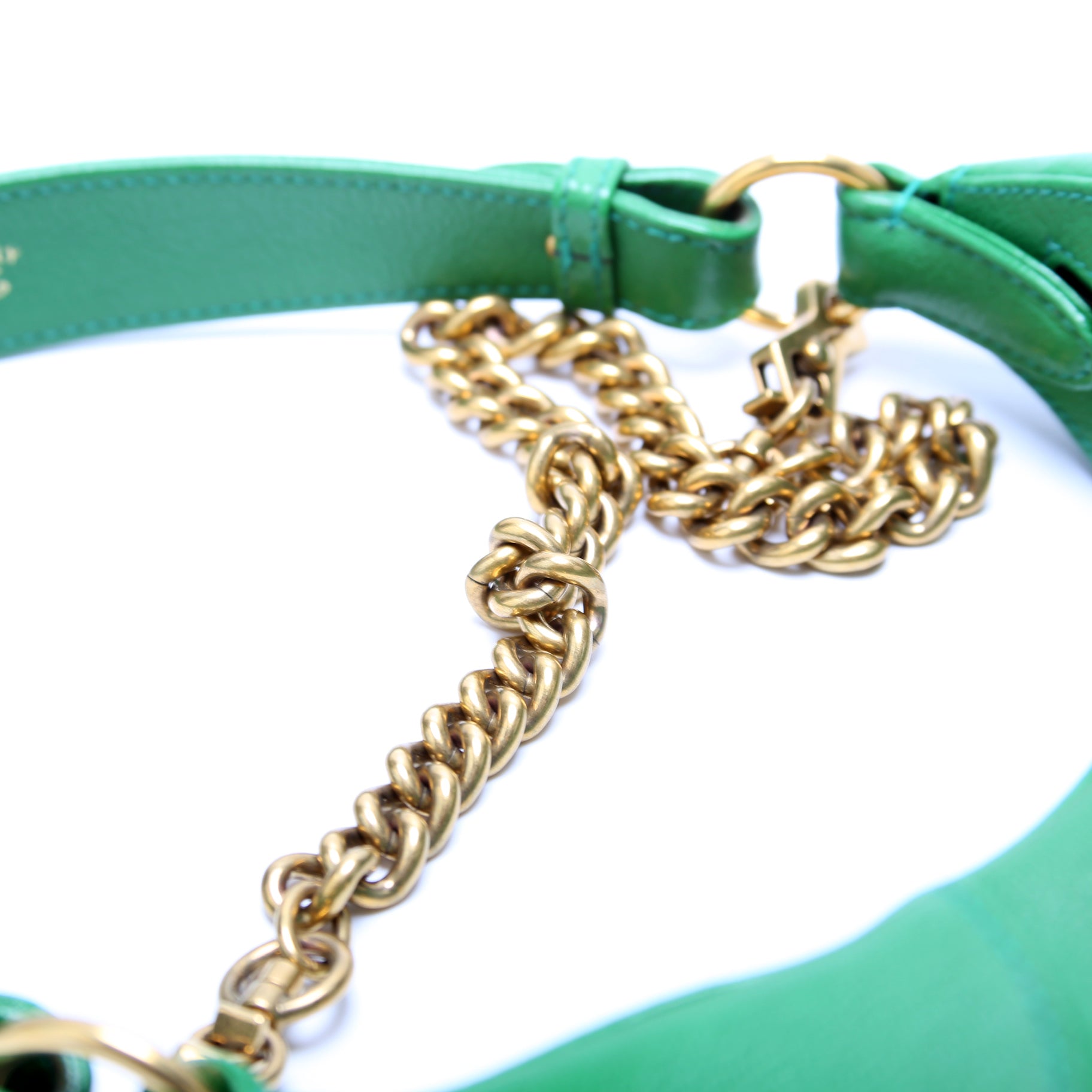 731817 Aphrodite Leather Small Shoulder Bag Green