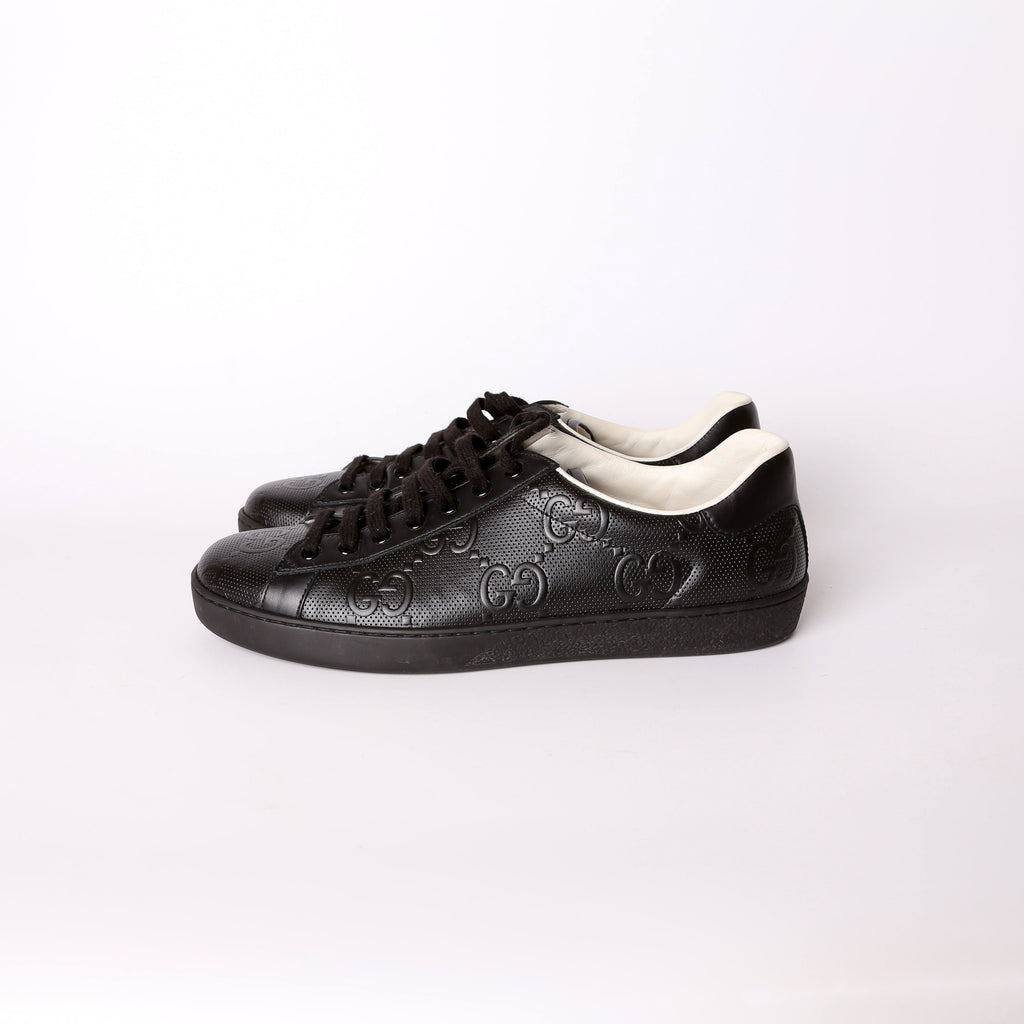 Gucci GG Tennis Embossed Sneakers Size 42