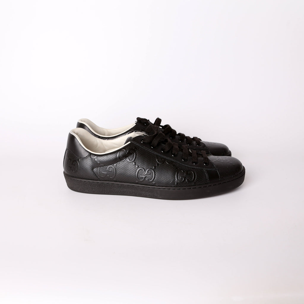 Gucci GG Tennis Embossed Sneakers Size 42