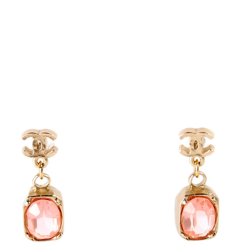 CC Rhinestone Drop Earrings