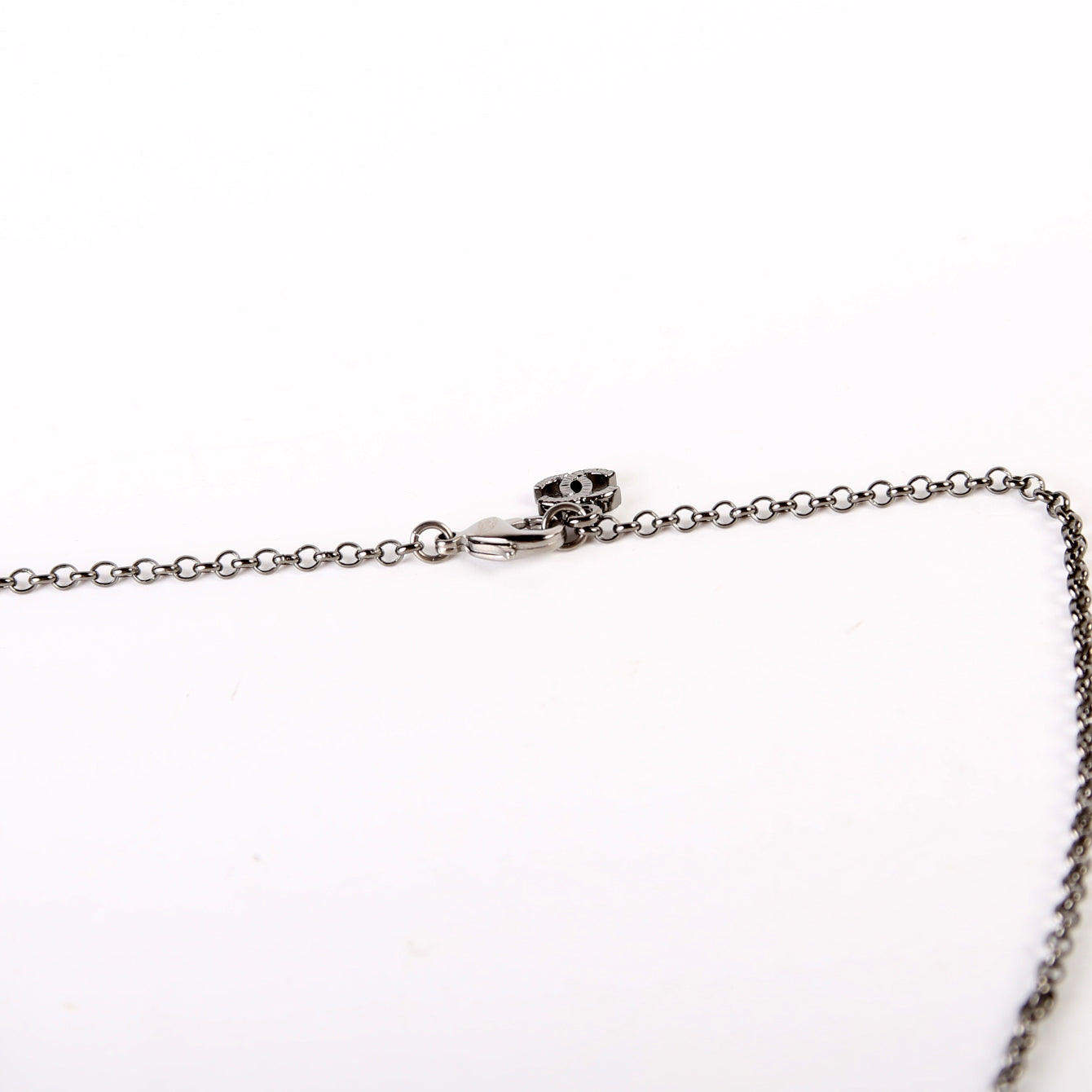 CC Crystal Ruthenium Long Necklace