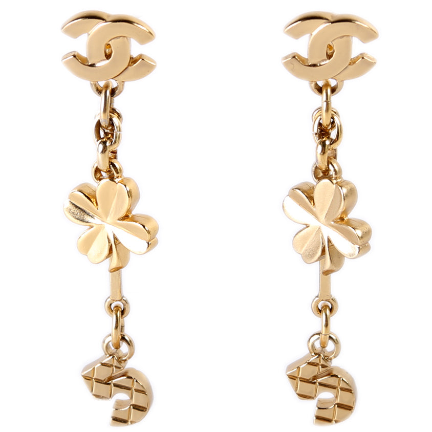 CC Clover 5 Drop Vintage Earrings