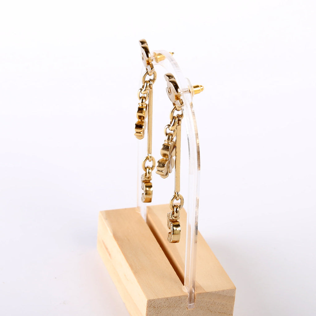 CC Clover 5 Drop Vintage Earrings