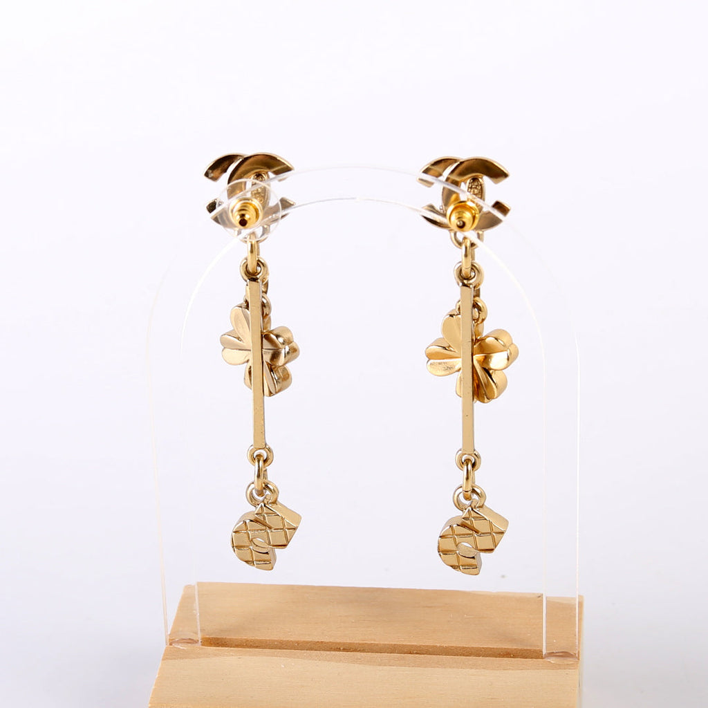 CC Clover 5 Drop Vintage Earrings