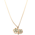Faux Pearl CC Camellia Pendant Necklace
