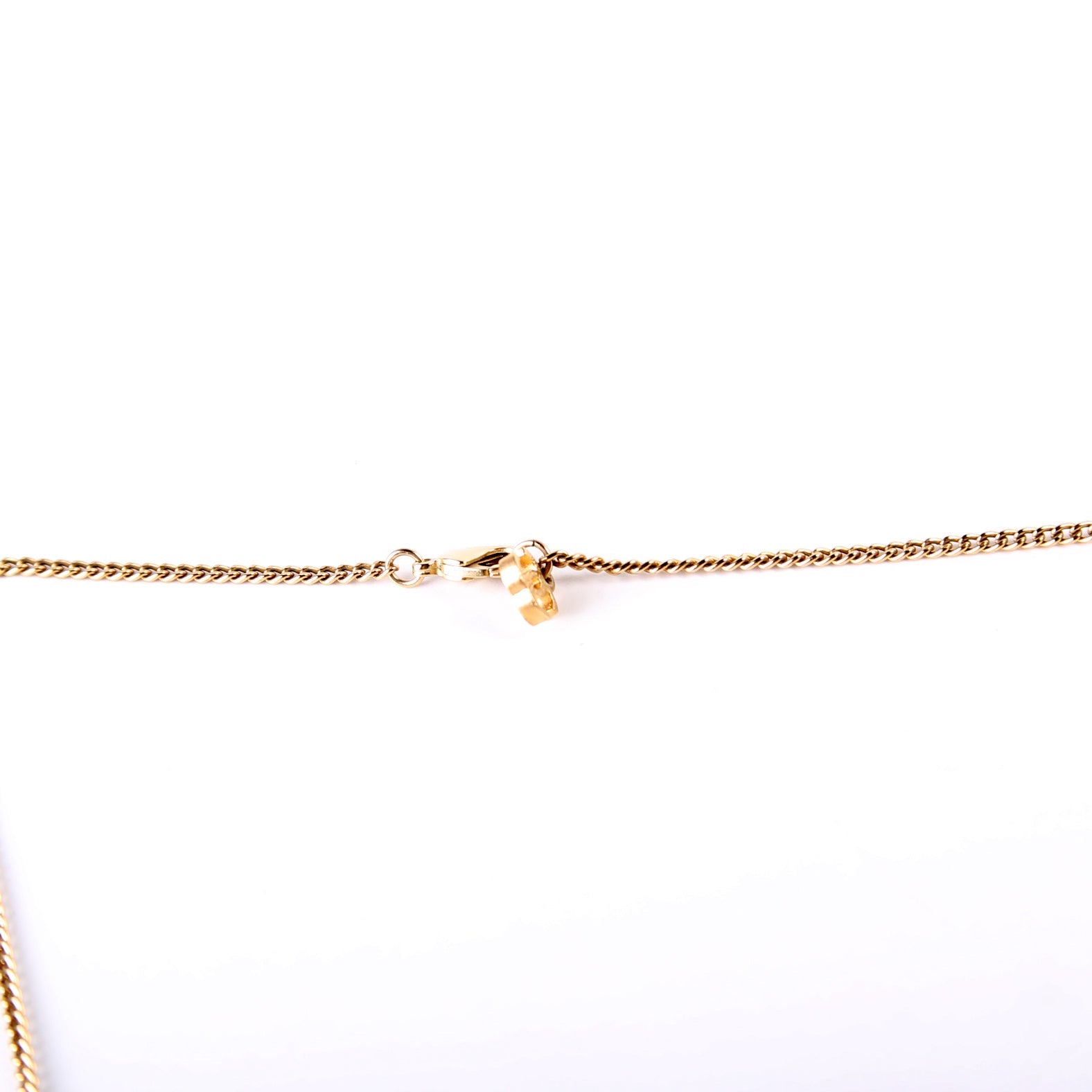 Faux Pearl CC Camellia Pendant Necklace