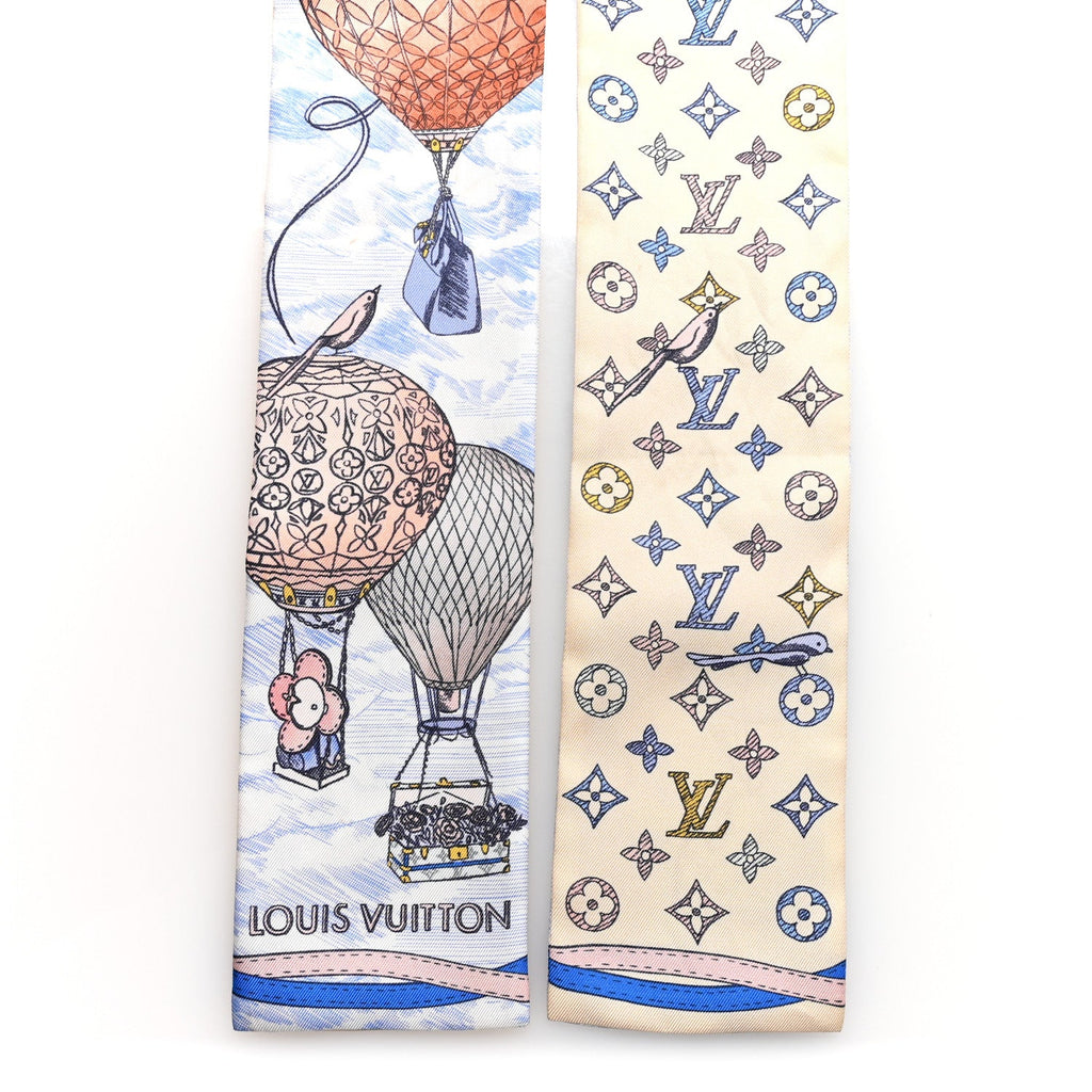 Louis Vuitton Silk Monogram Up And Away Bandeau Light Blue