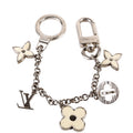 Fleur D'Epi Bag Charm Silver/White