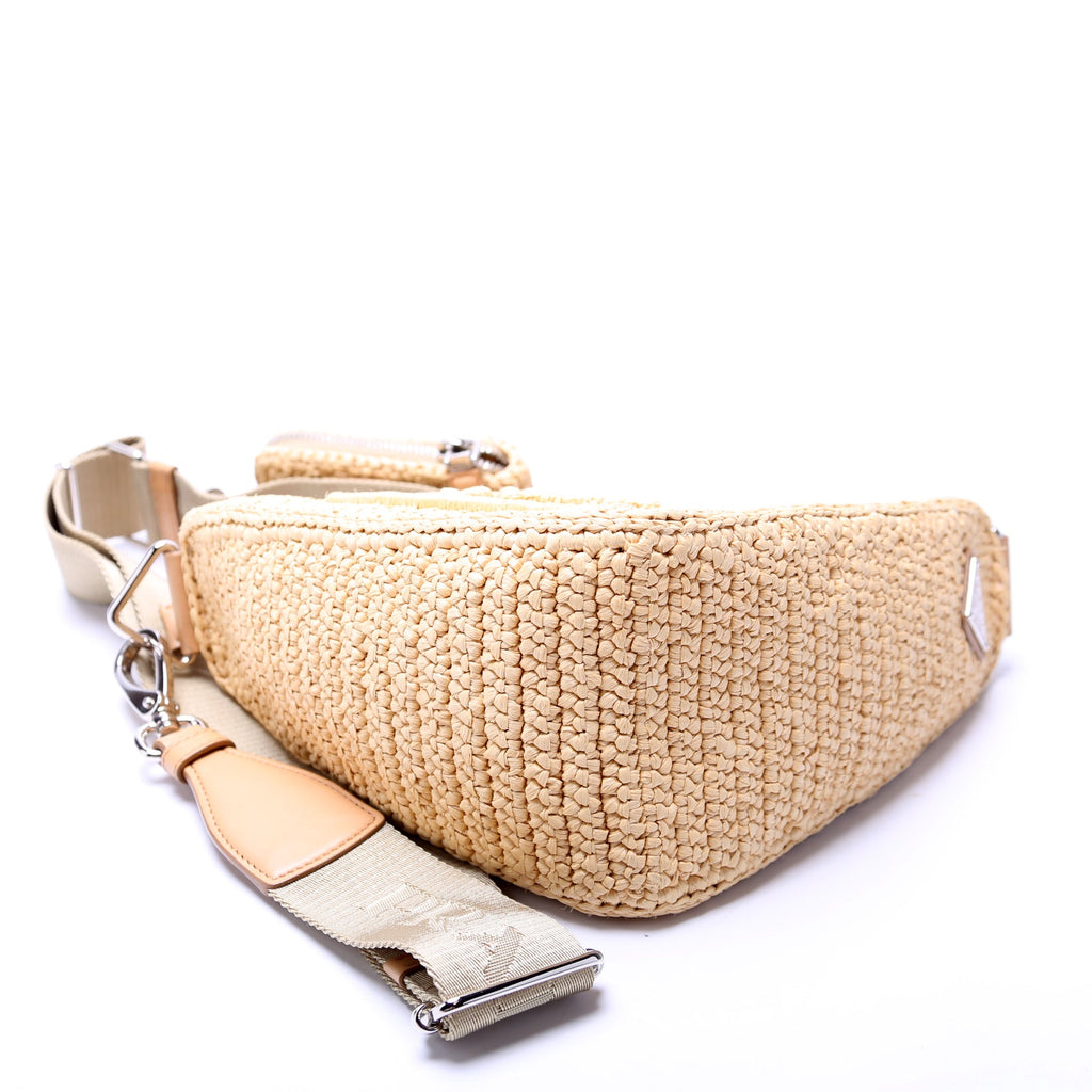 Triangle Logo Raffia Tan