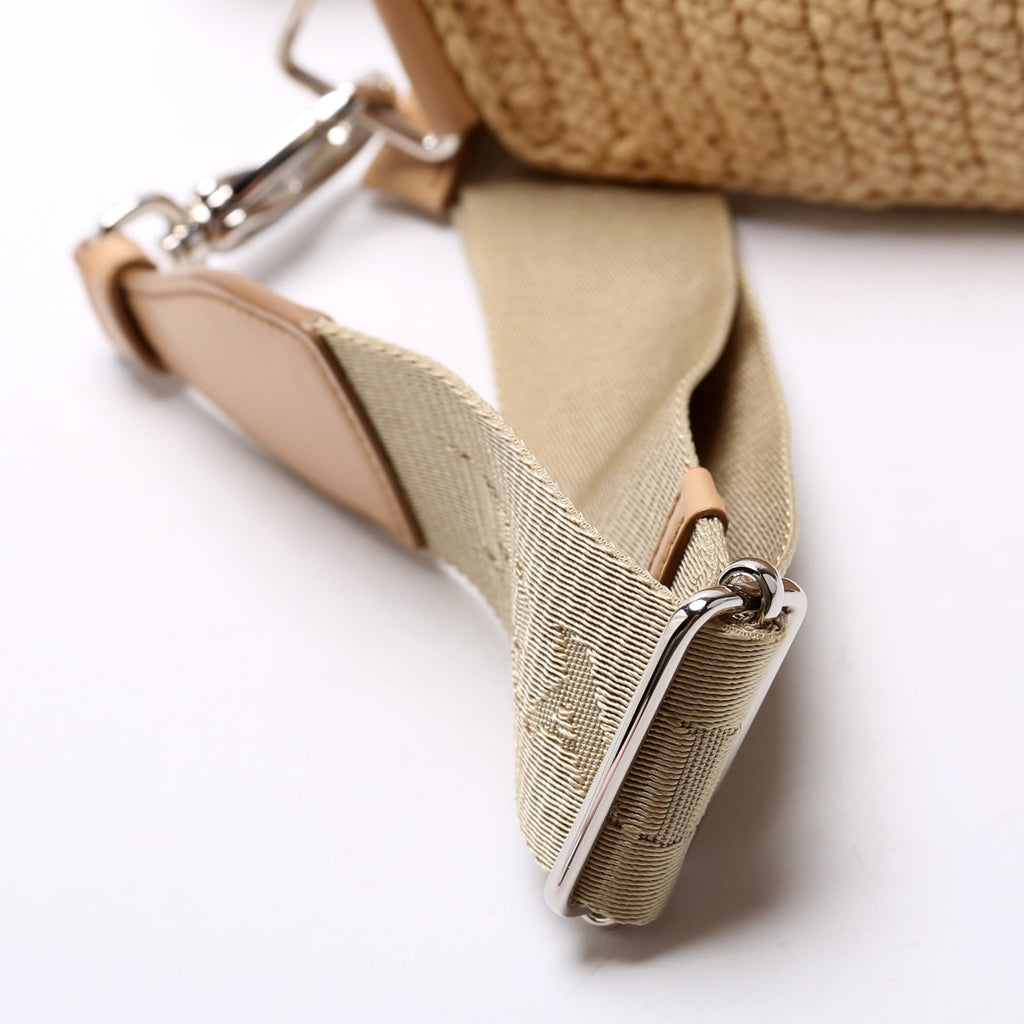 Triangle Logo Raffia Tan