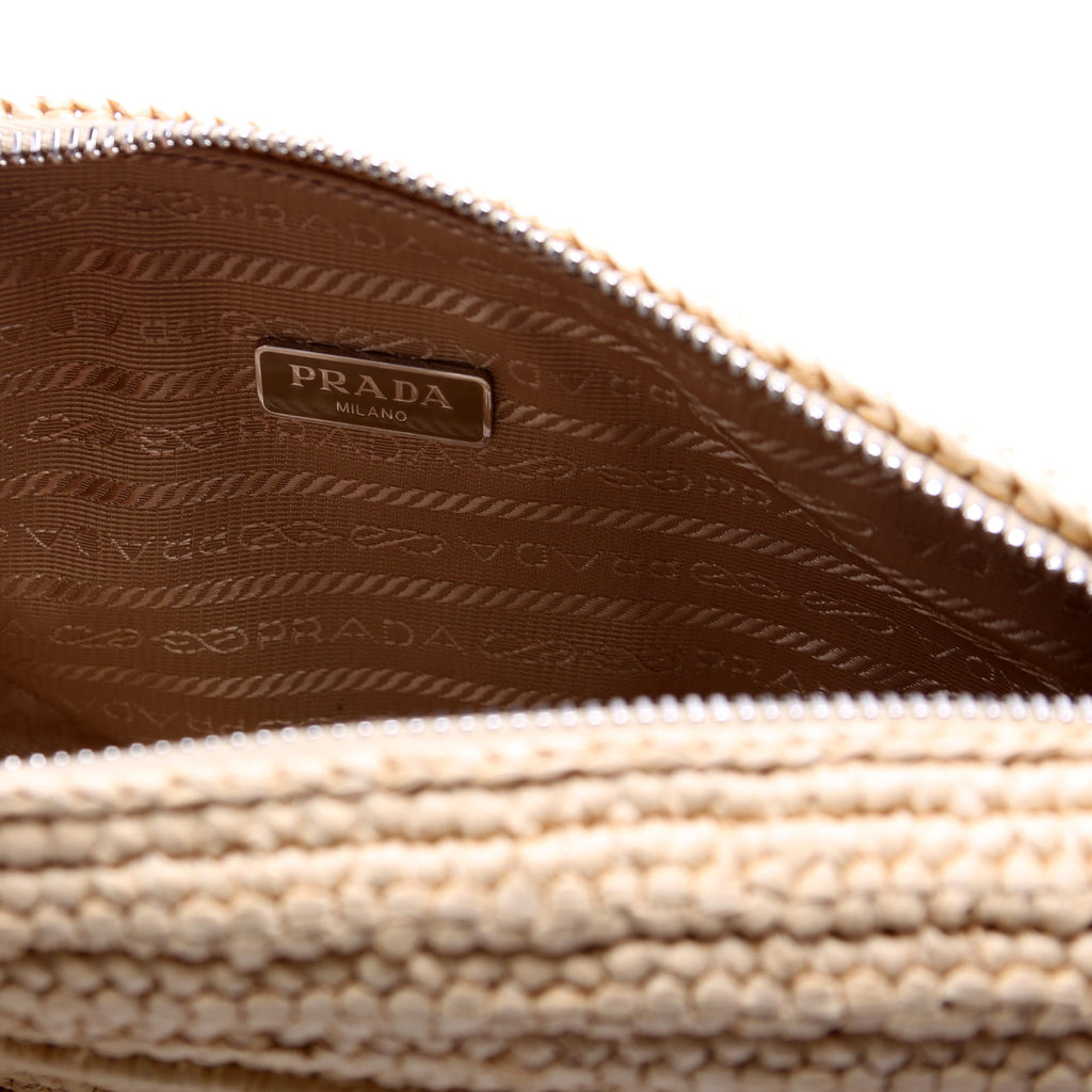 Triangle Logo Raffia Tan