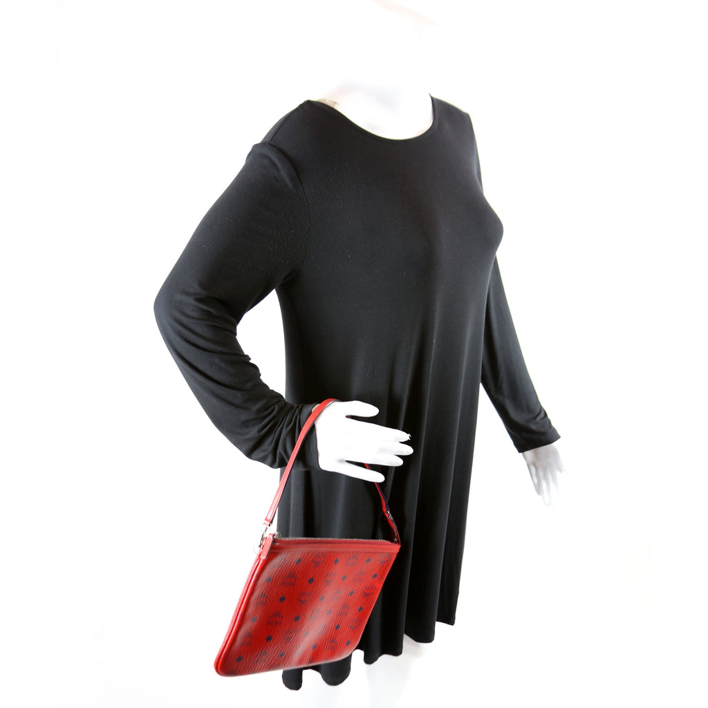 Visetos Large Zip Pouch Red
