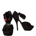 SAINT LAURENT Suede Platform Pumps Size 37