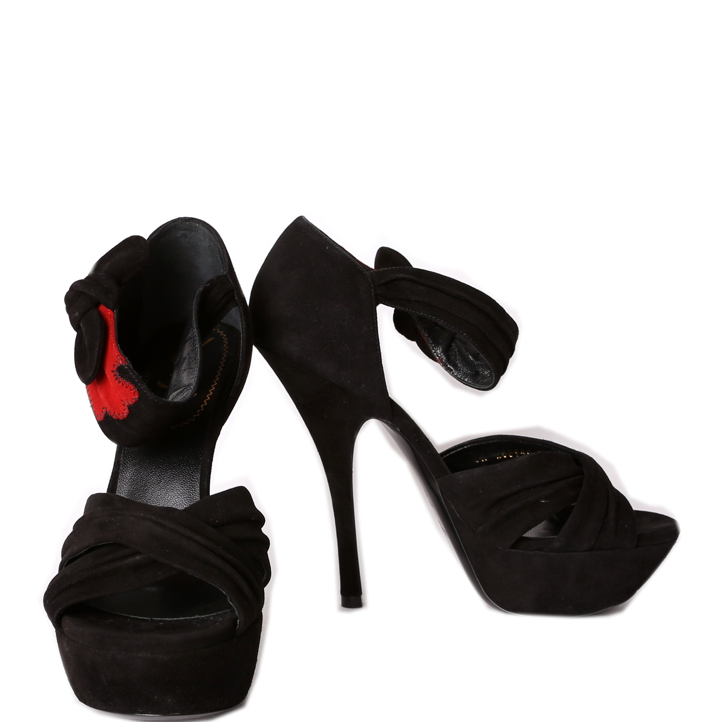 SAINT LAURENT Suede Platform Pumps Size 37