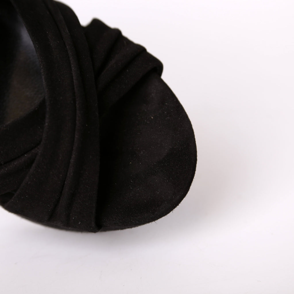 SAINT LAURENT Suede Platform Pumps Size 37