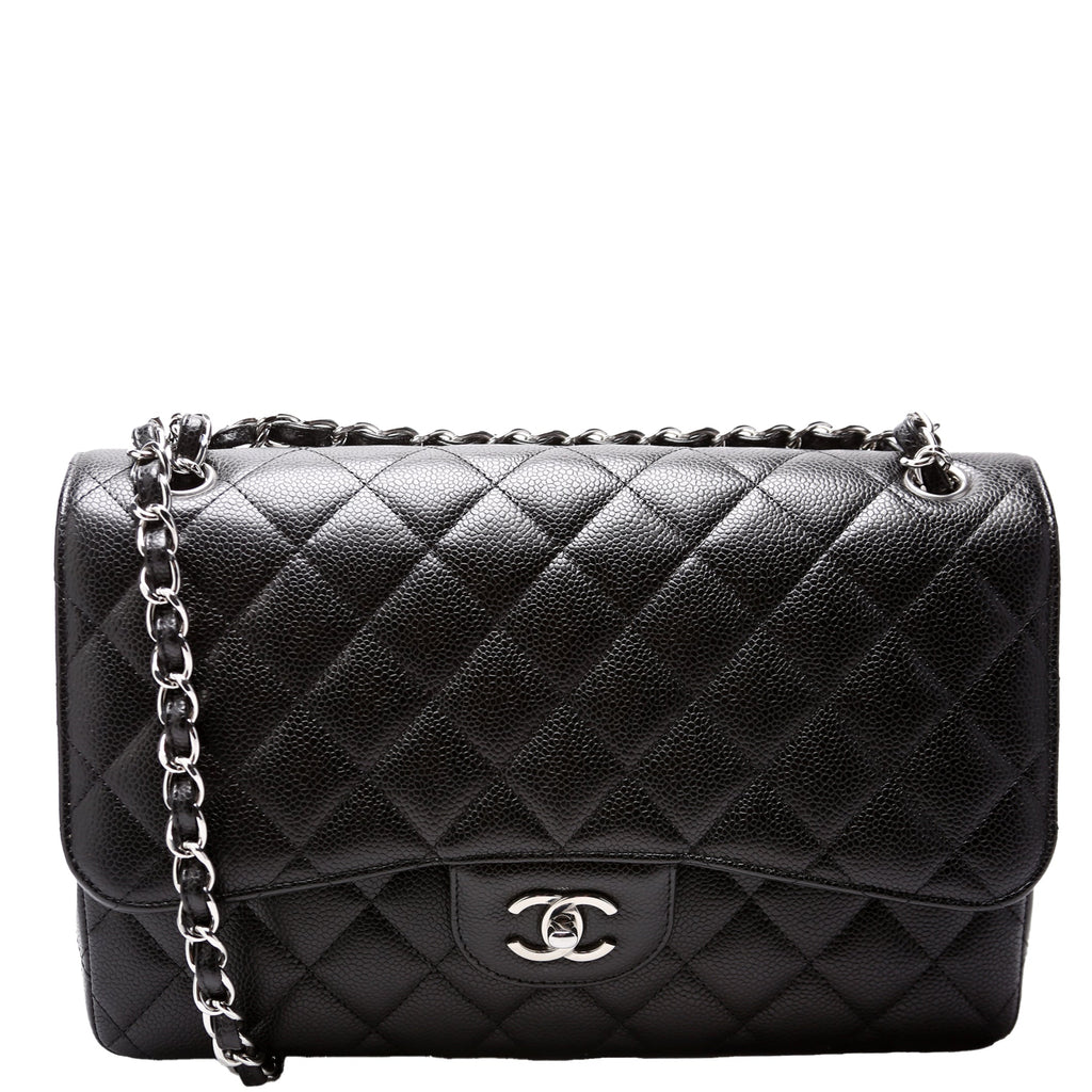 Classic Flap Jumbo Caviar RFID Black