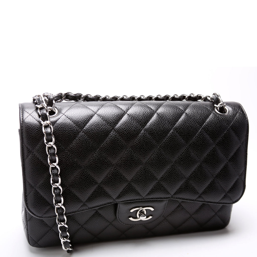 Classic Flap Jumbo Caviar RFID Black