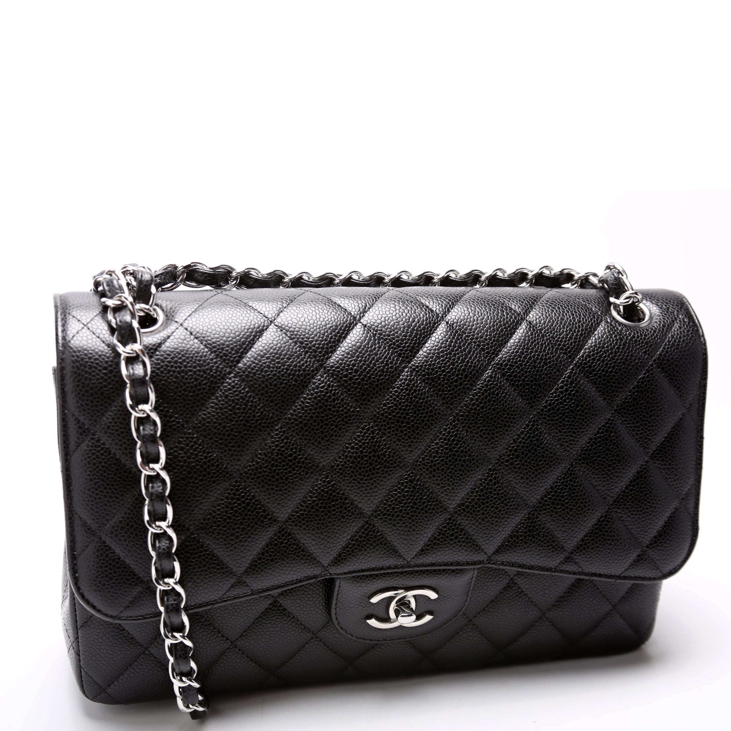 Classic Flap Jumbo Caviar RFID Black