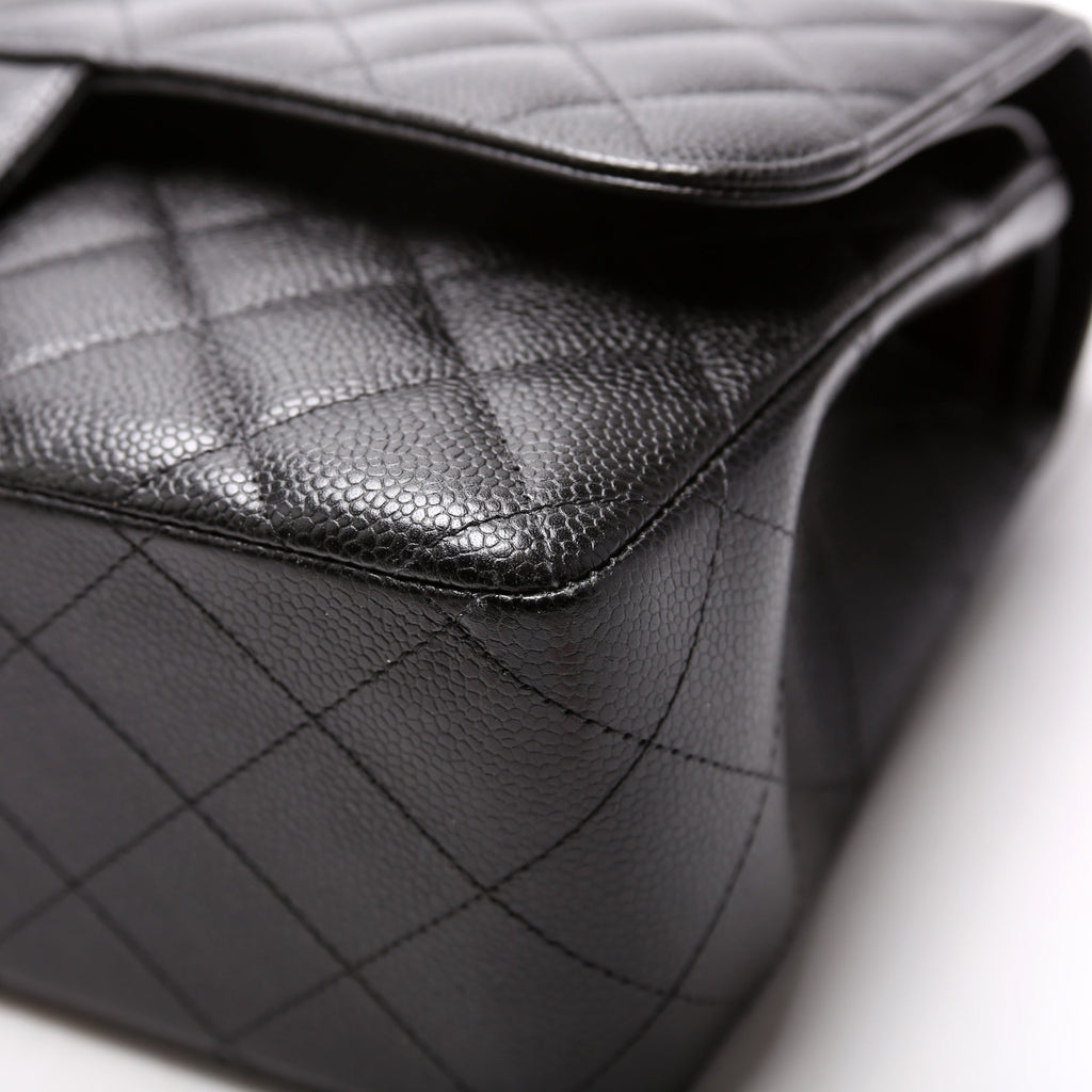 Classic Flap Jumbo Caviar RFID Black