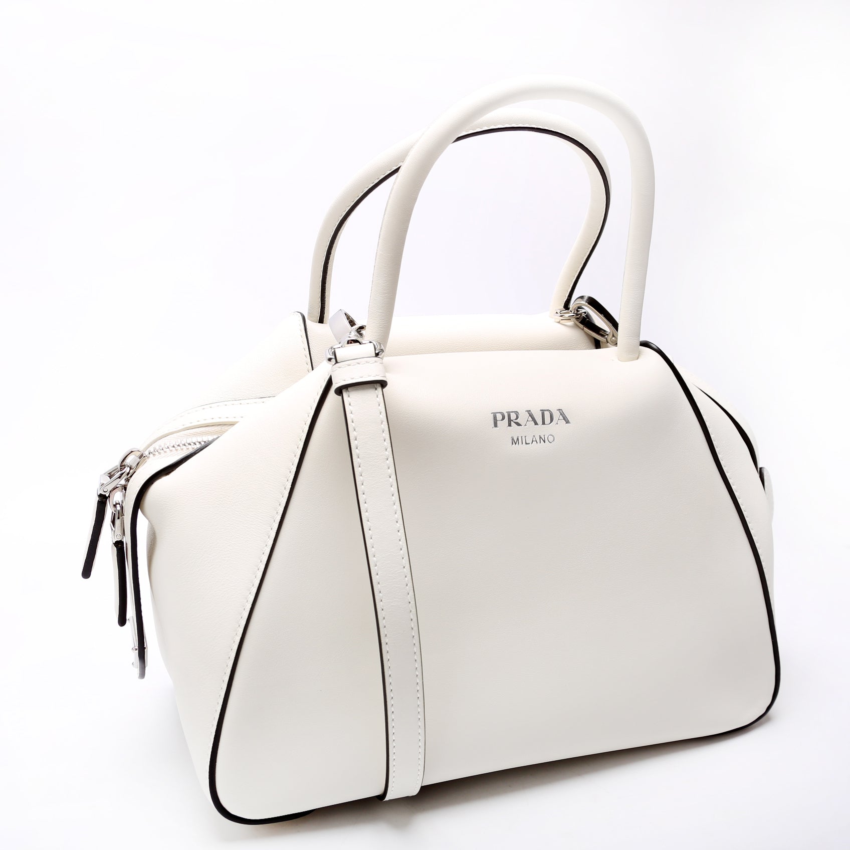 1BA365 Supernova Medium Handbag Calfskin White