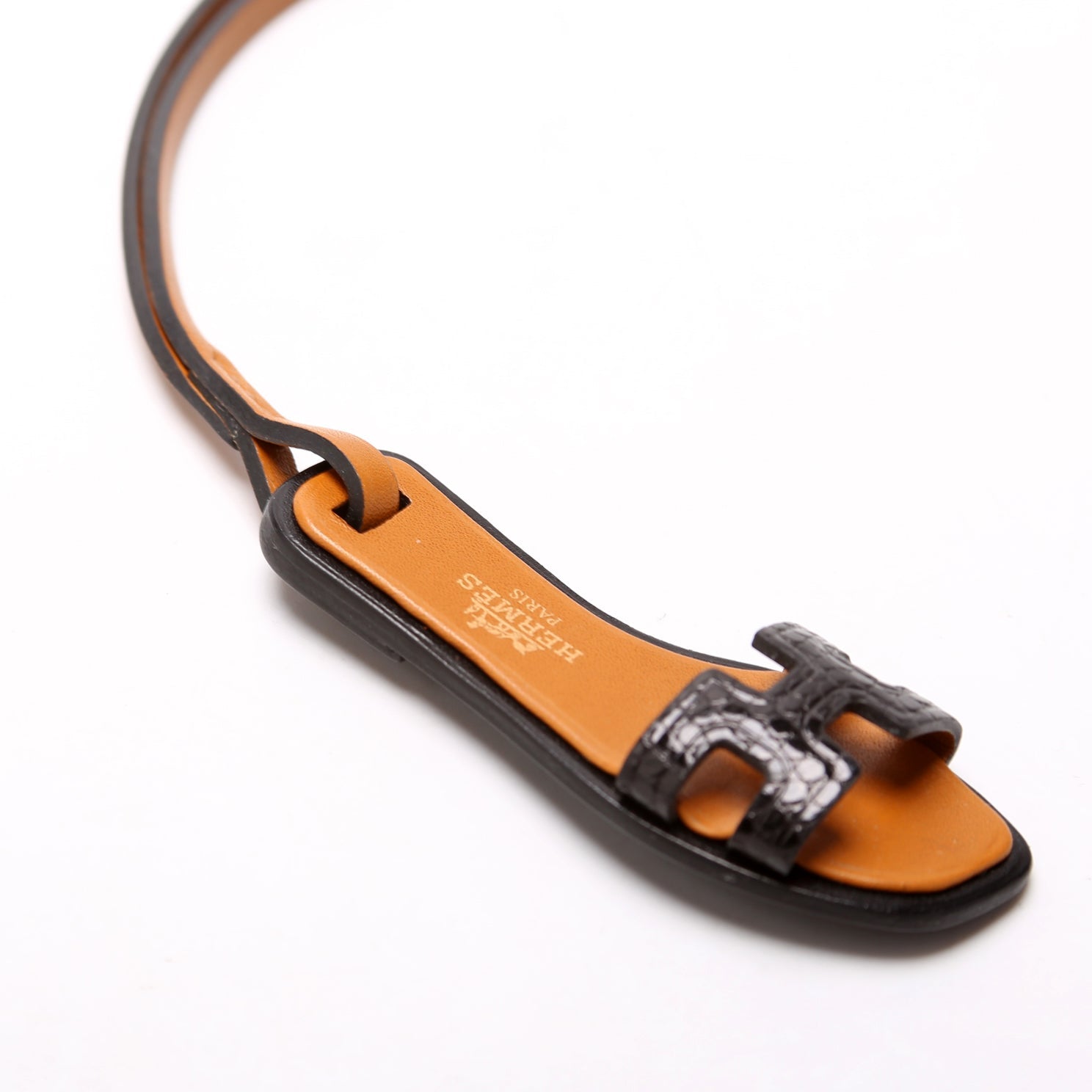 Hermes Oran Sandal Bag Charm Black