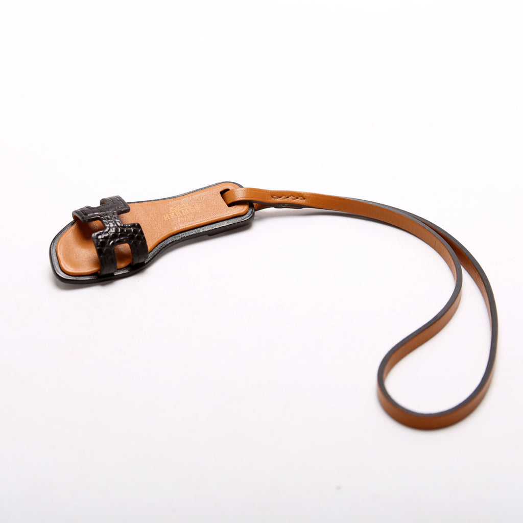 Hermes Oran Sandal Bag Charm Black