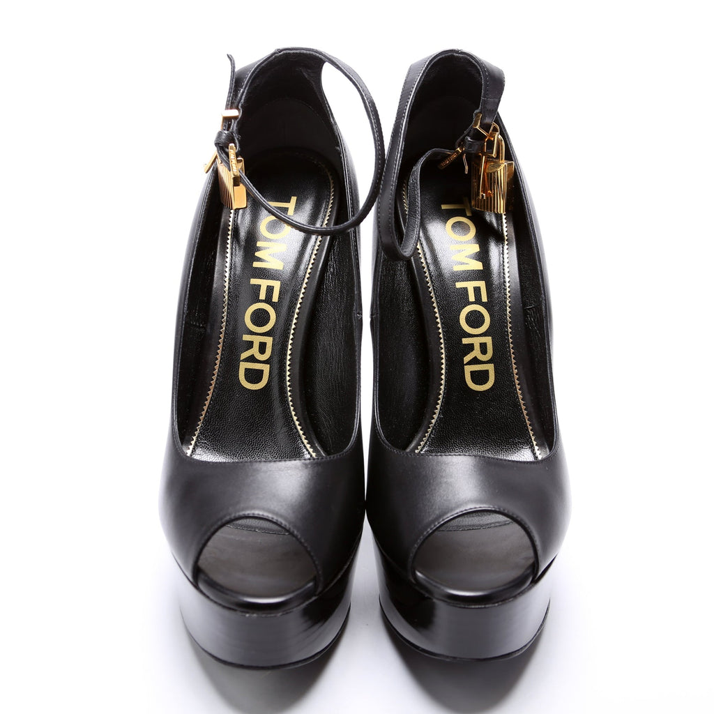 Padlock Peeptoe Platform Pumps Size 39.5