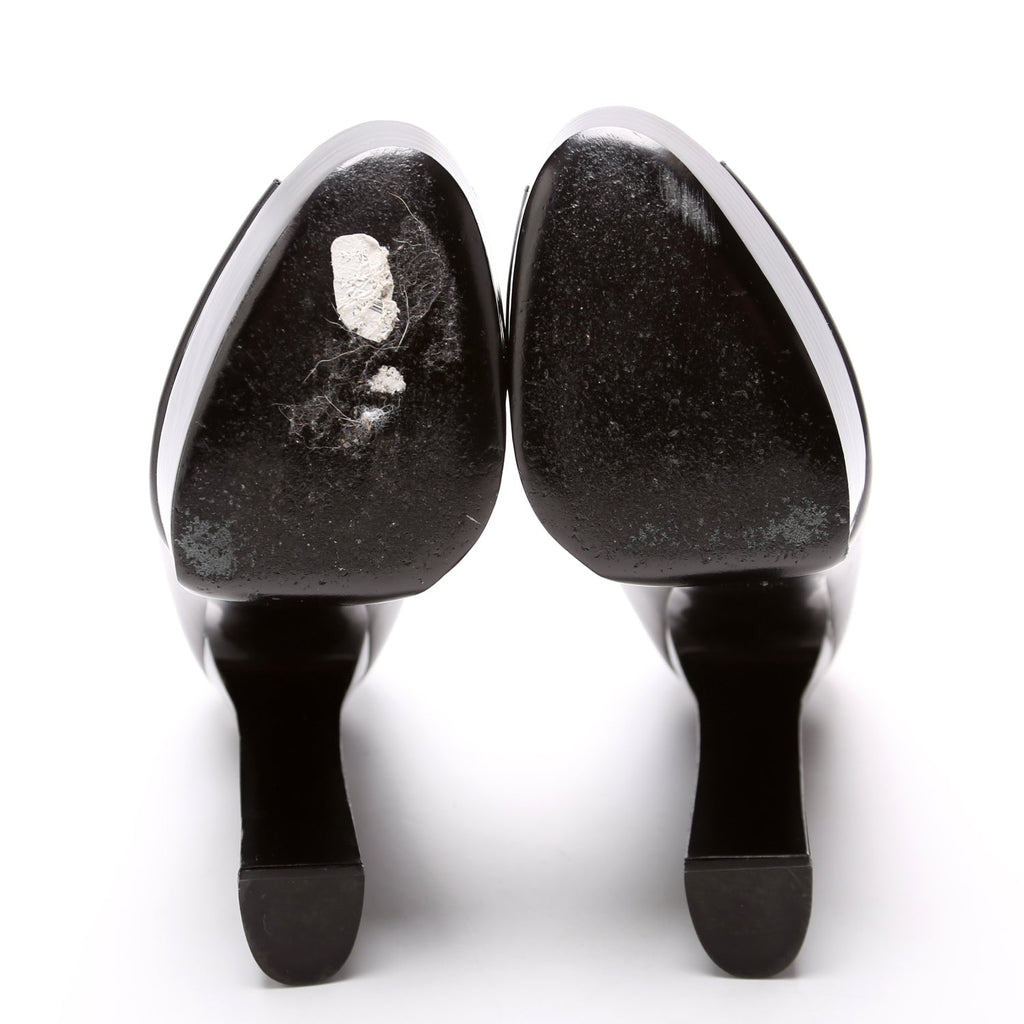 Padlock Peeptoe Platform Pumps Size 39.5