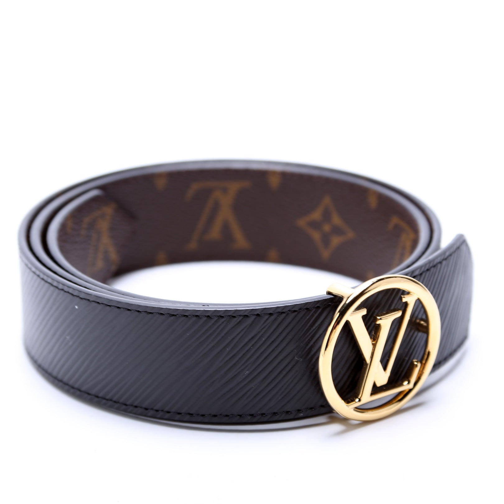 Circle LV Epi/Monogram Belt Size 85/34 Black