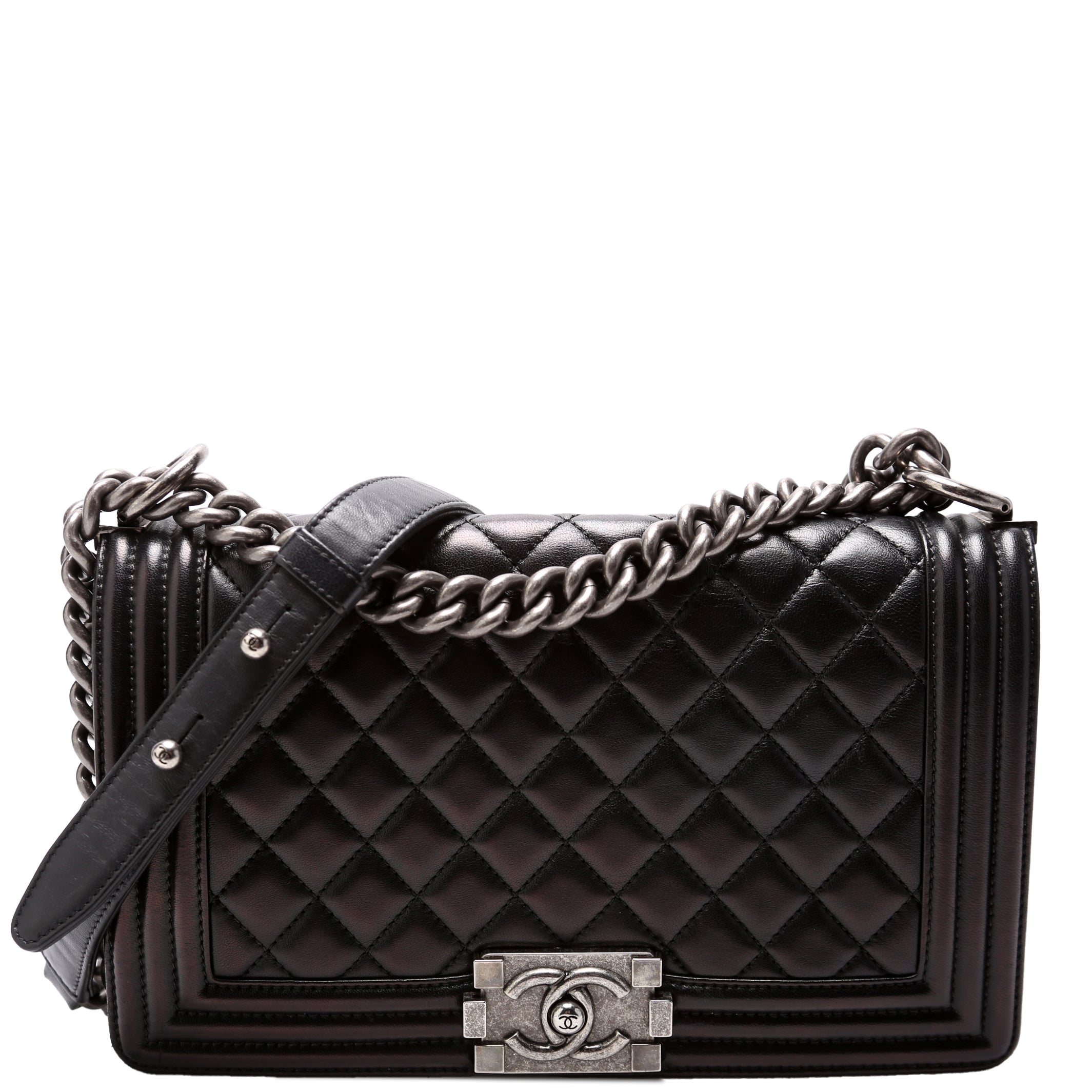 Boy Flap Medium Old Lambskin 23M Black