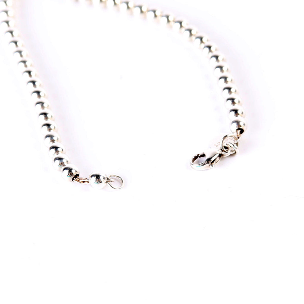 Please Return To Mini Enamel Heart With Diamond Bead Chain Bracelet 925/Teal