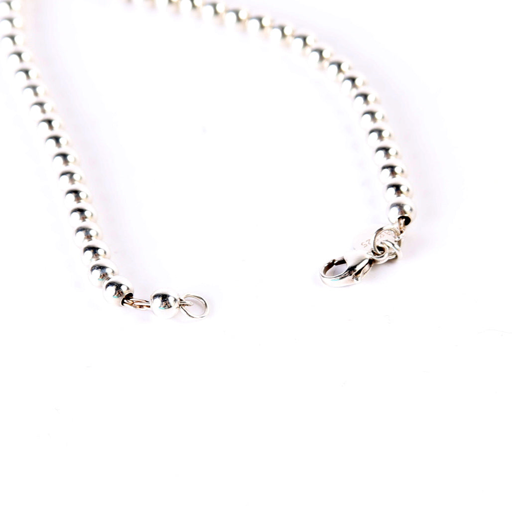 Please Return To Mini Enamel Heart With Diamond Bead Chain Bracelet 925/Teal