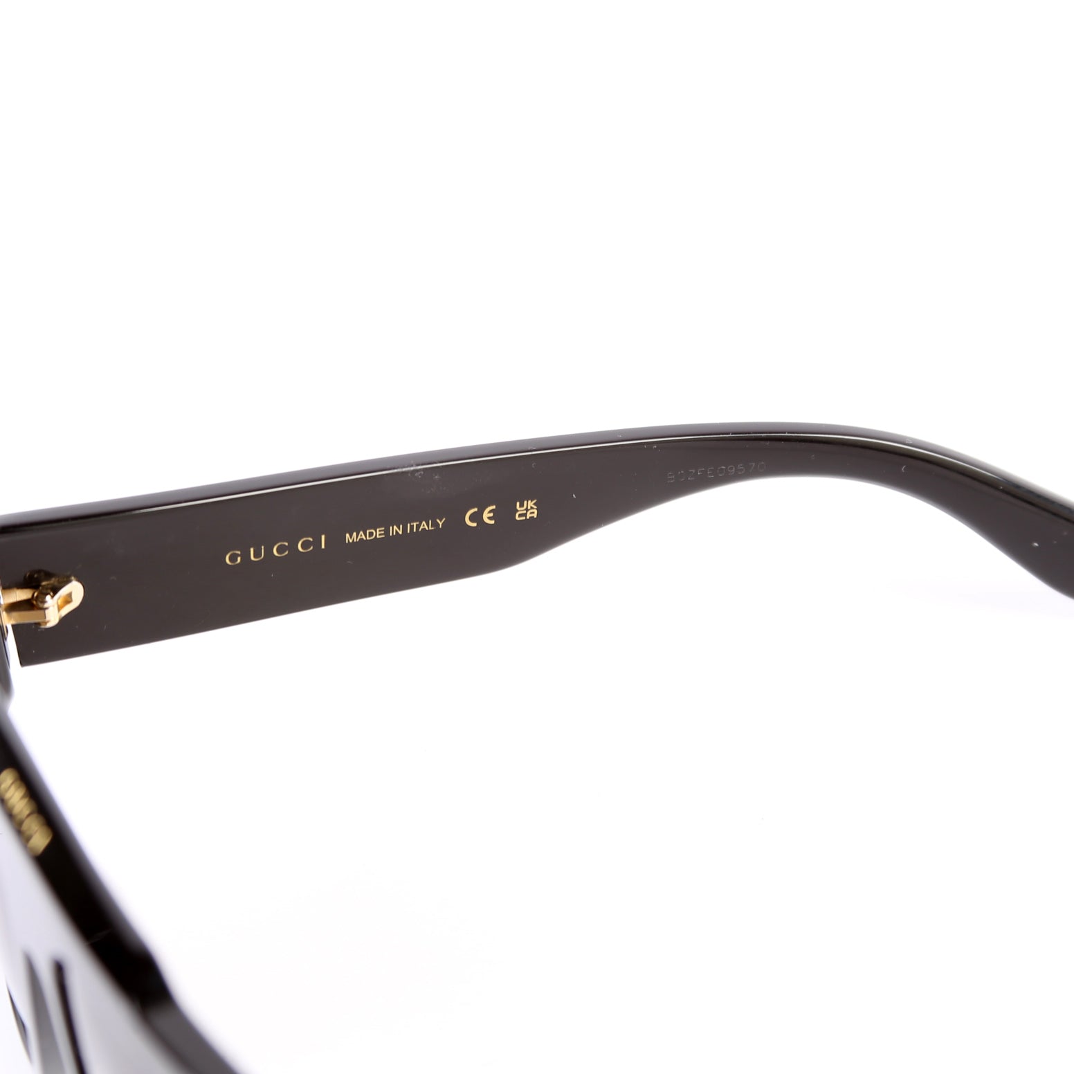 GG1460S Logo Rectangle Acetate Sunglasses Black