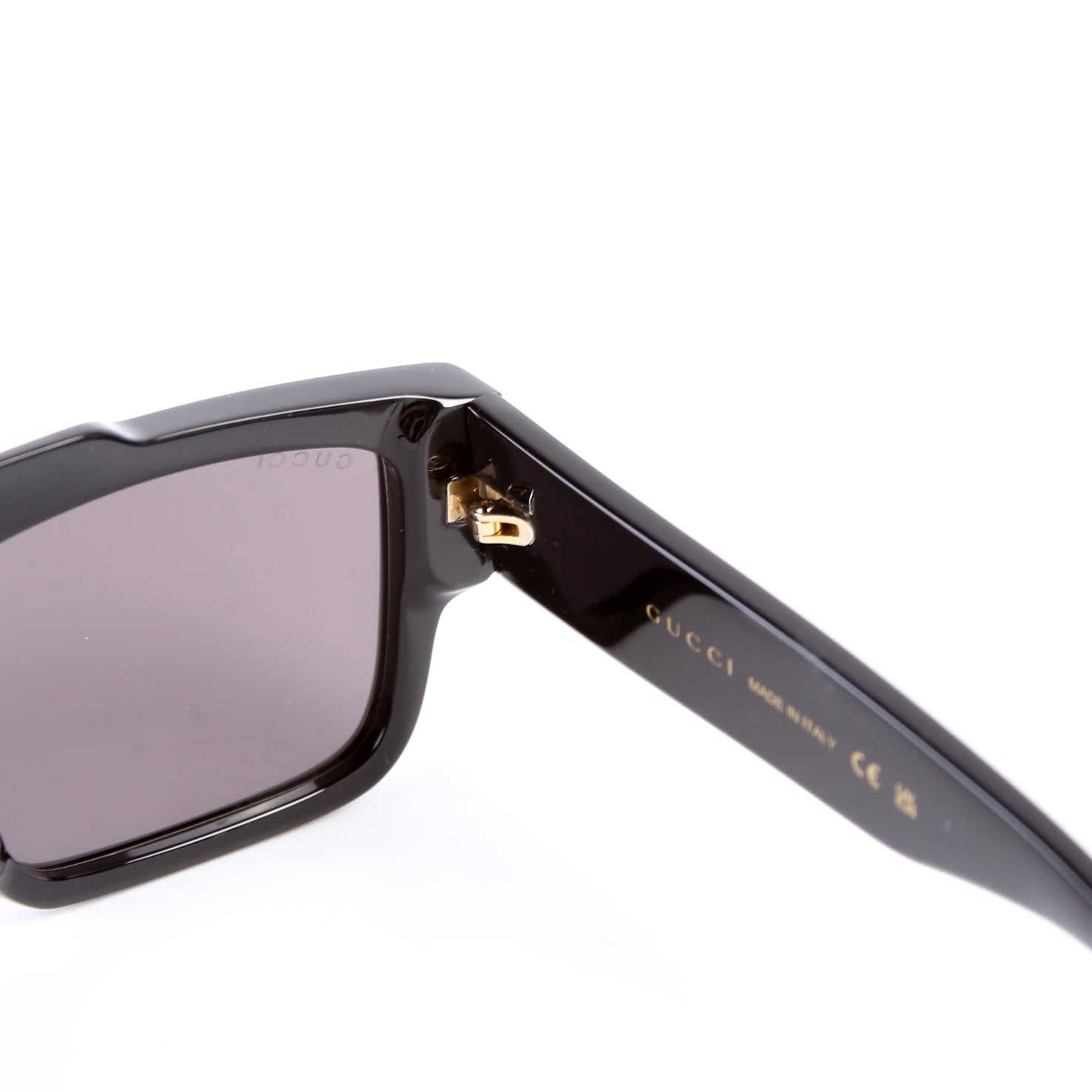 GG1460S Logo Rectangle Acetate Sunglasses Black