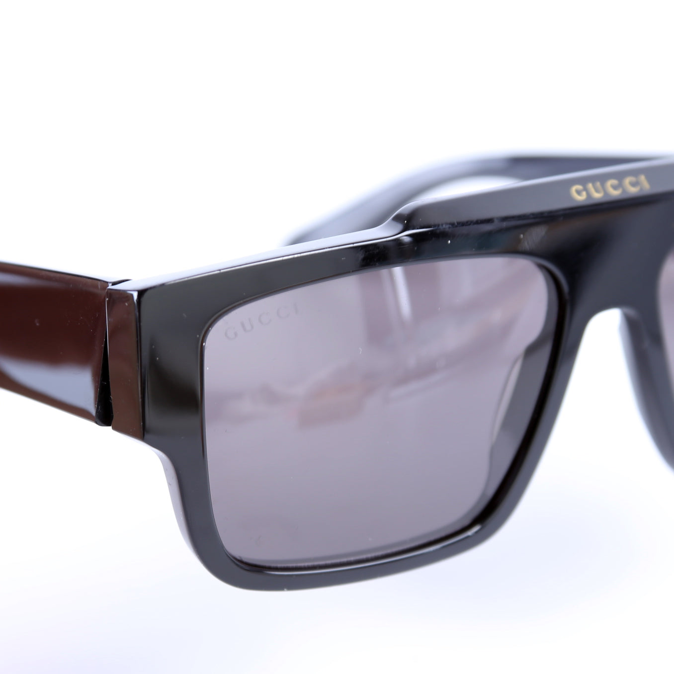 GG1460S Logo Rectangle Acetate Sunglasses Black