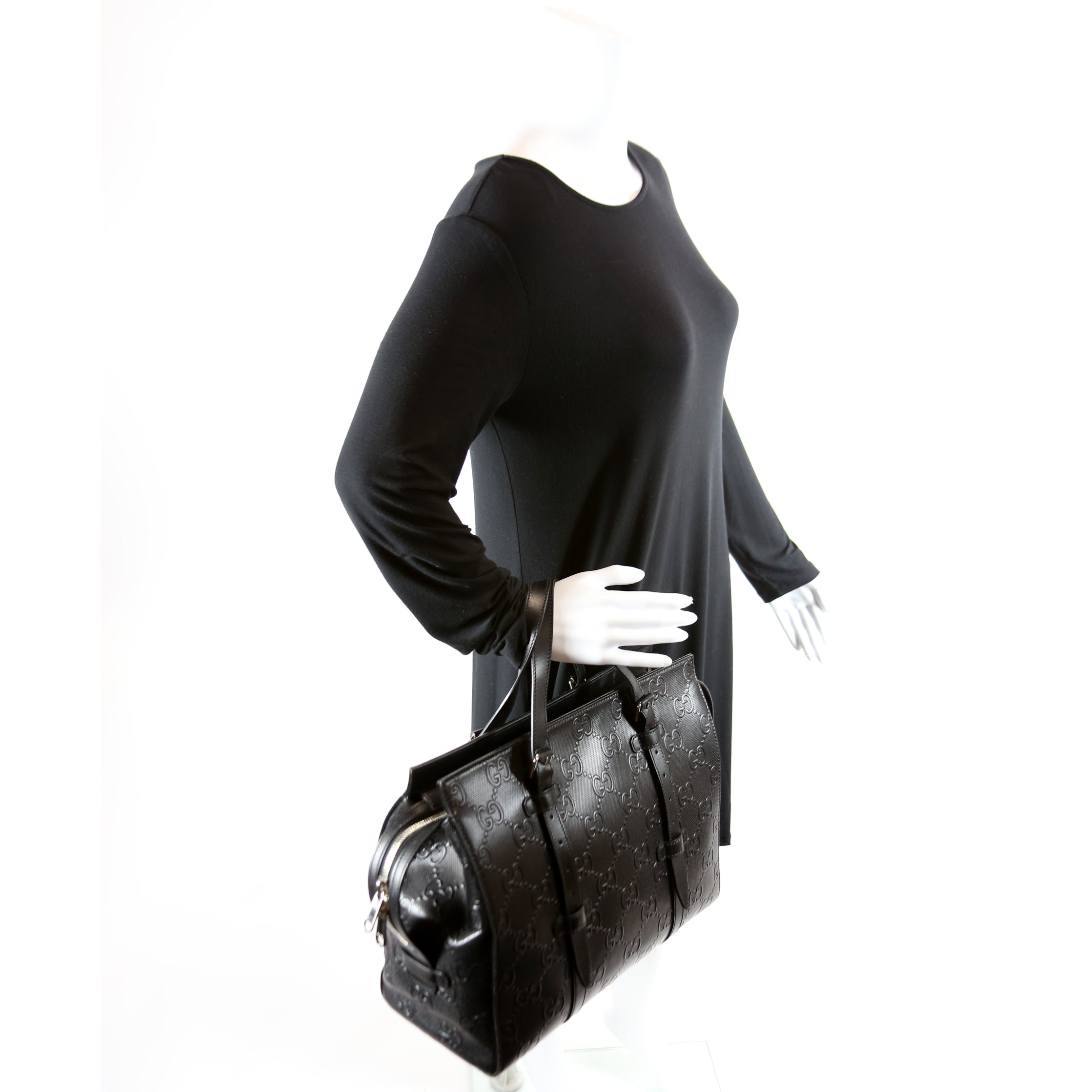 GG Embossed Belt Bag 658582 Black