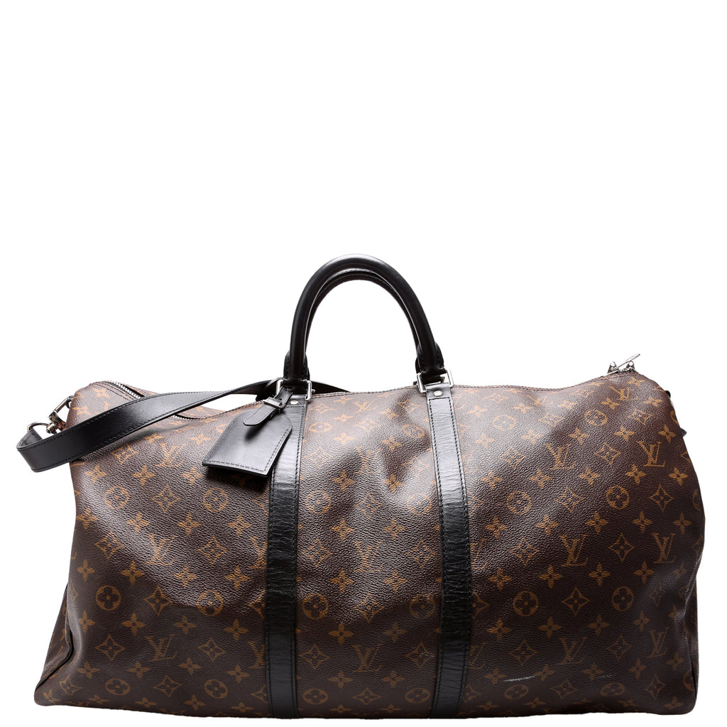 Keepall 55 Bandouliere Macassar Monogram