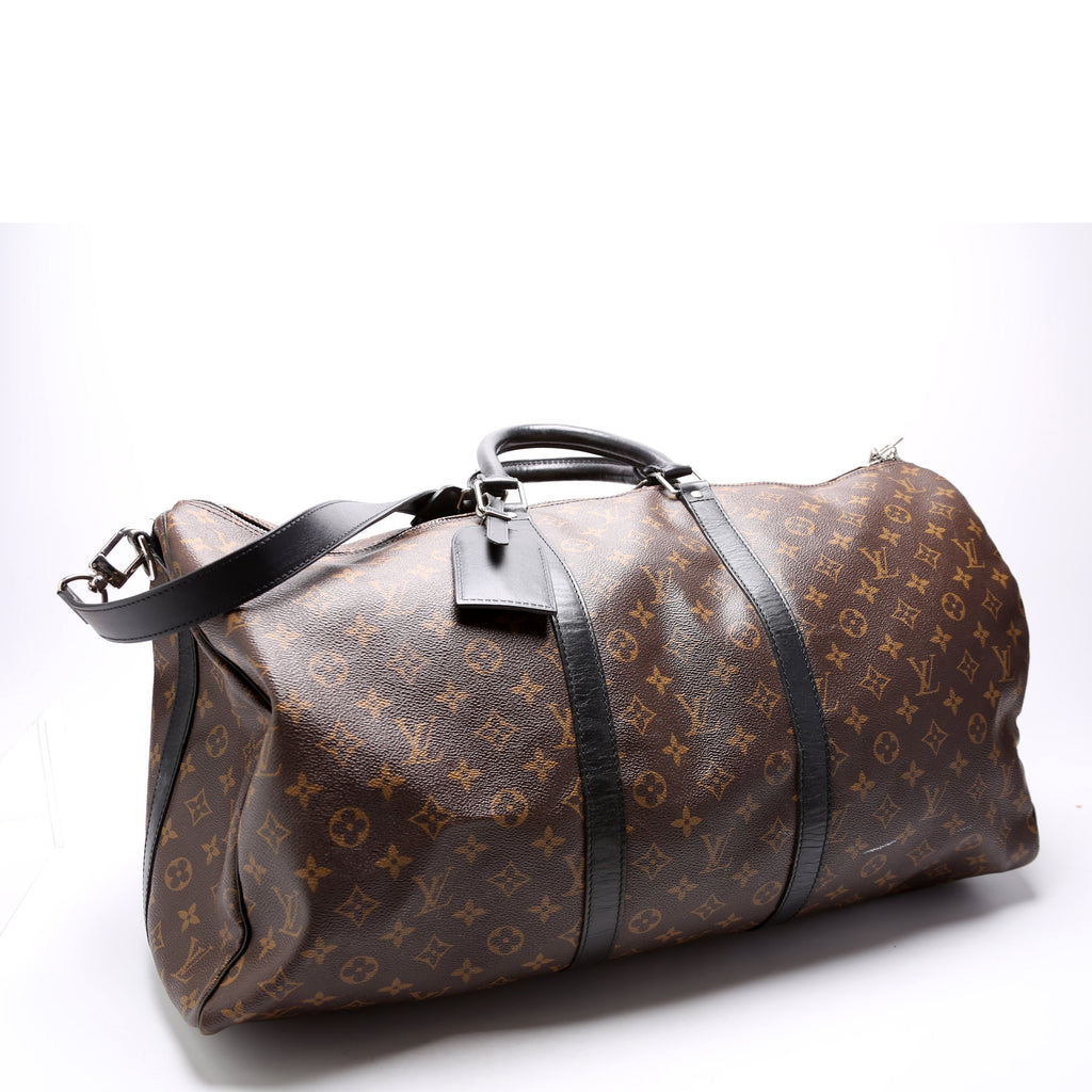 Keepall 55 Bandouliere Macassar Monogram