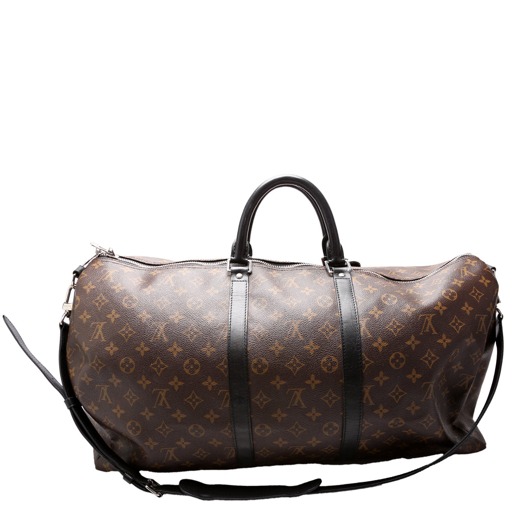 Keepall 55 Bandouliere Macassar Monogram