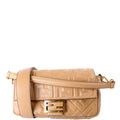 Baguette FF Embossed Nappa Brown