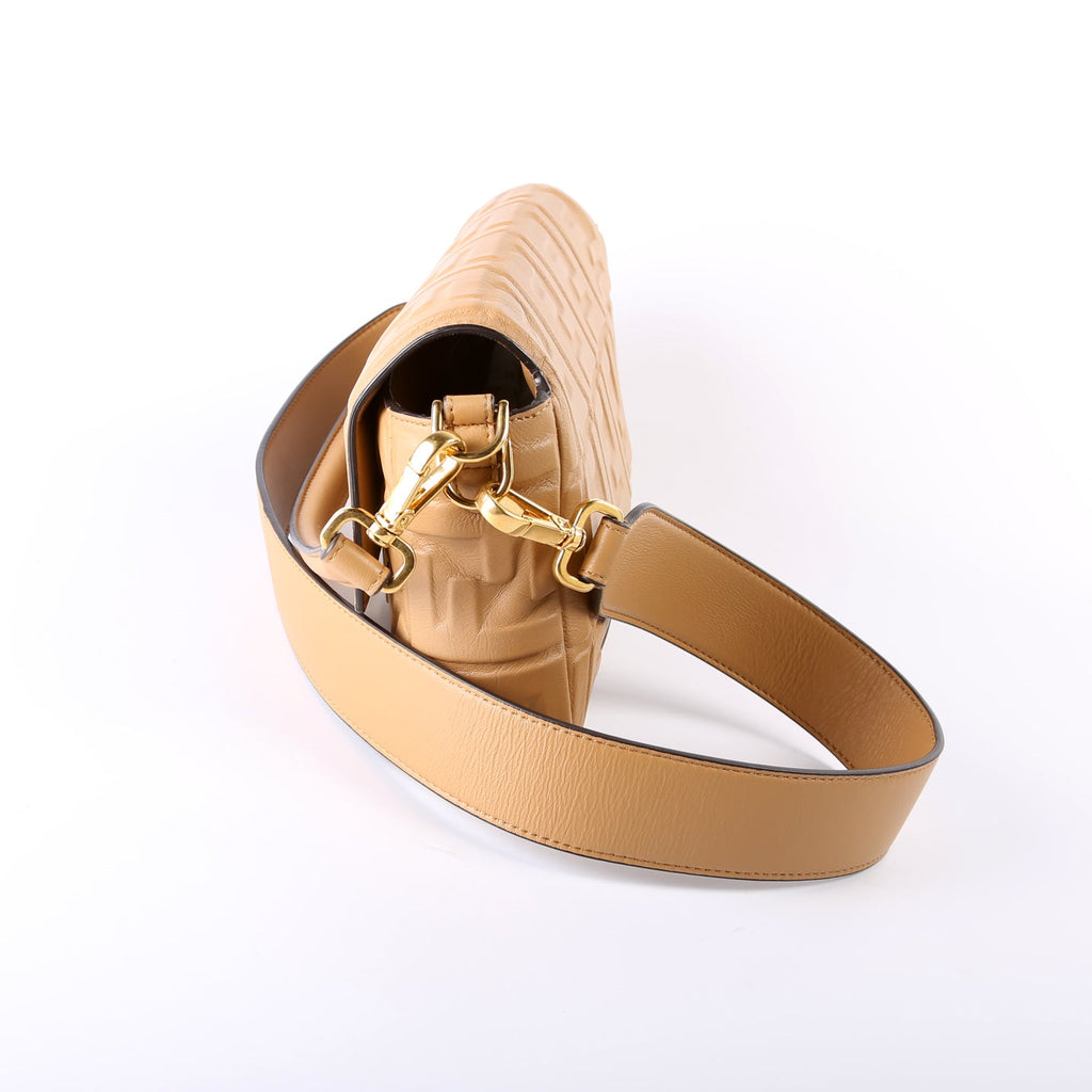 Baguette FF Embossed Nappa Brown